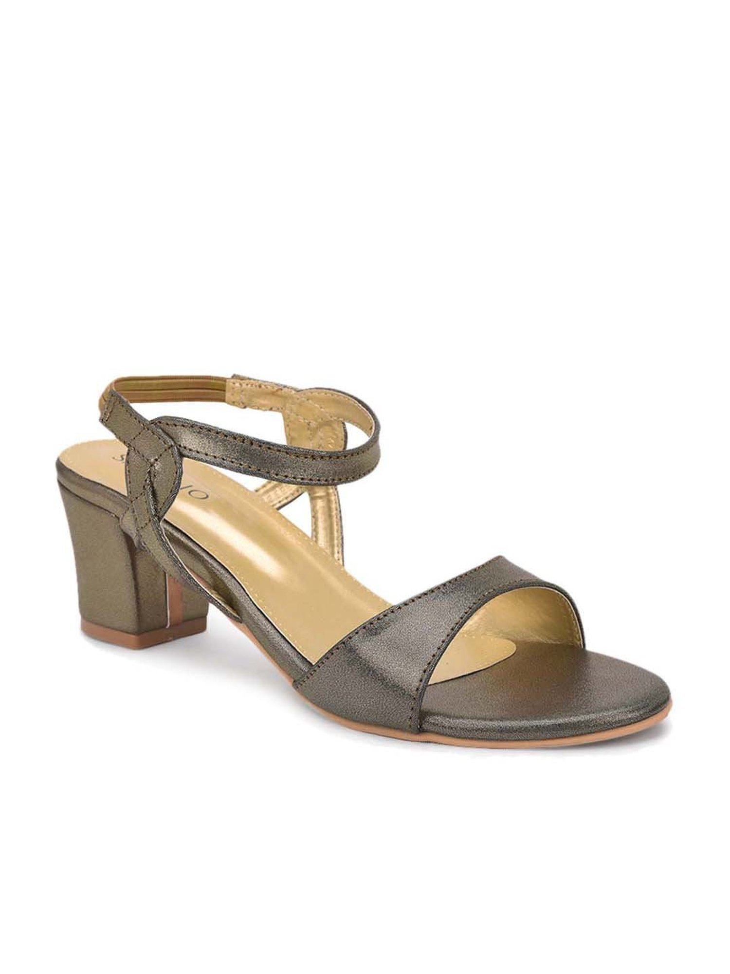 Salario Women's Antique Gold Ankle Strap Sandals