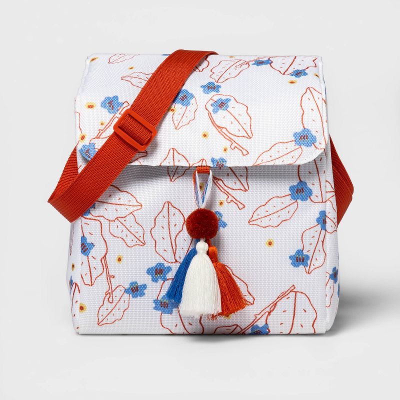 Fold Over Lunch Blue Line Floral - Opalhouse™