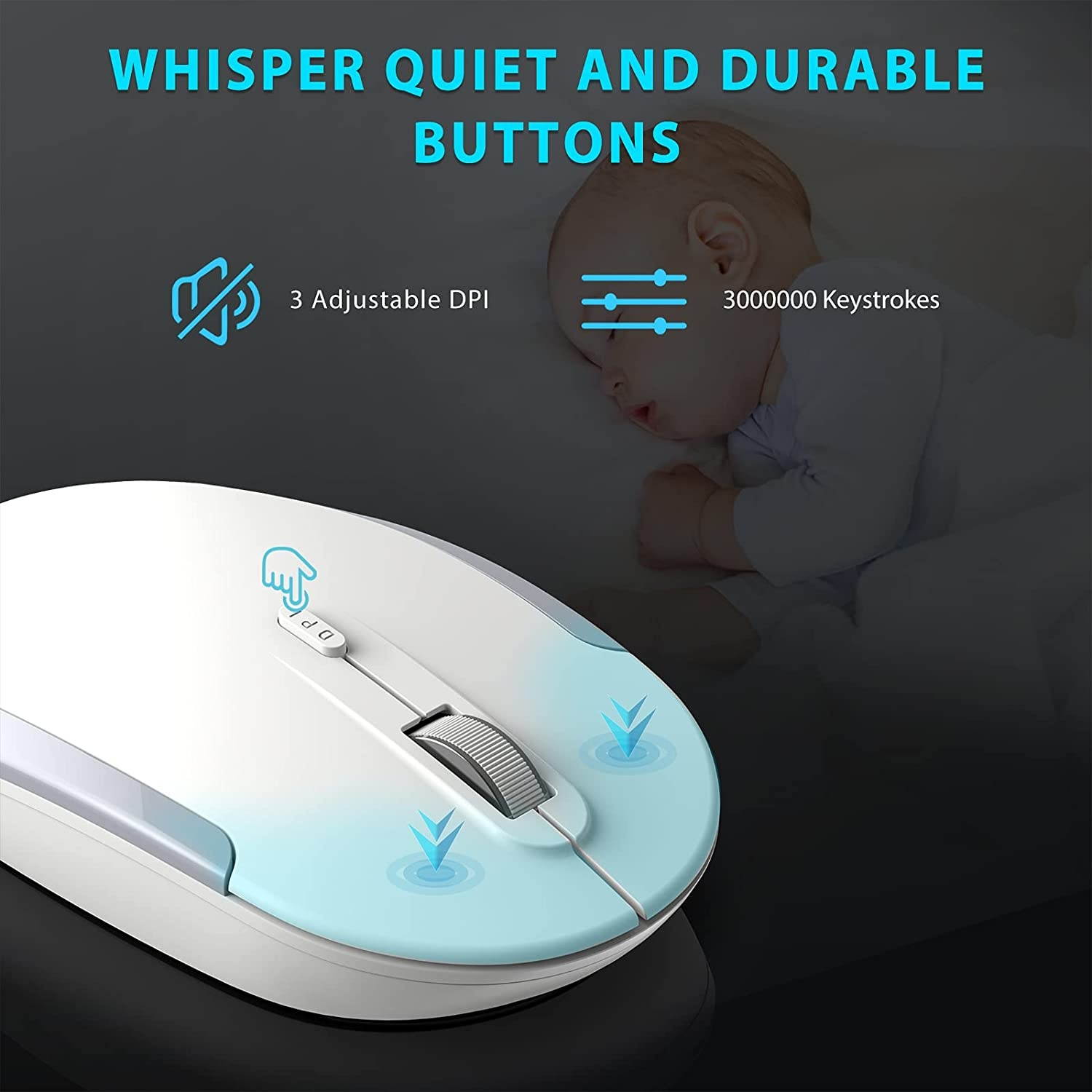 Wireless Keyboard and Mouse, iClever GCA26S Rechargeable Wireless Keyboard Ergonomic Full Size Design with Number Pad, 2.4G Slim White Keyboard and Mouse for Mac, Windows, Computer, Desktop, Notebook