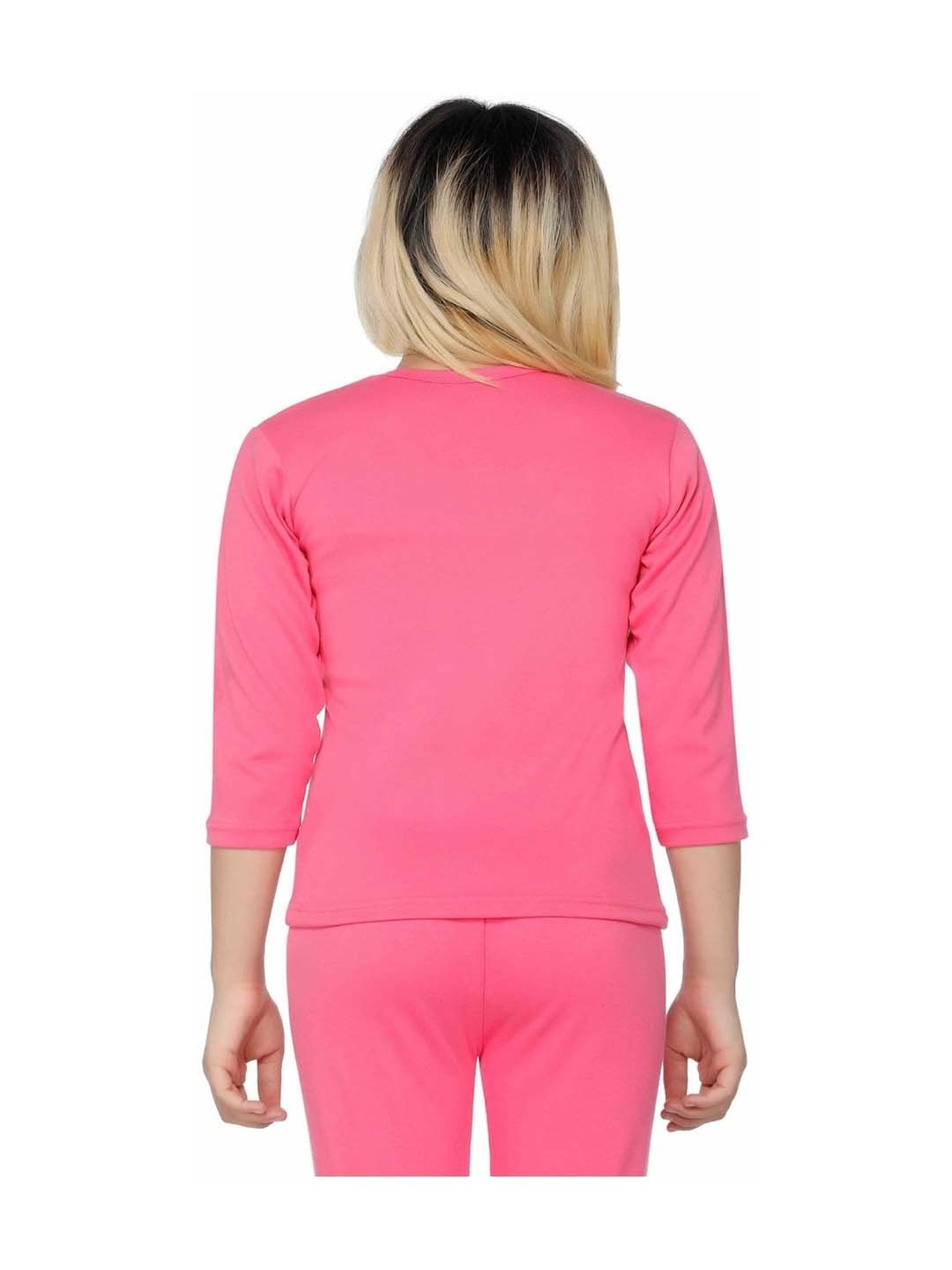 Dyca Kids Grey Melange Textured Thermal Top (Pack Of 2)