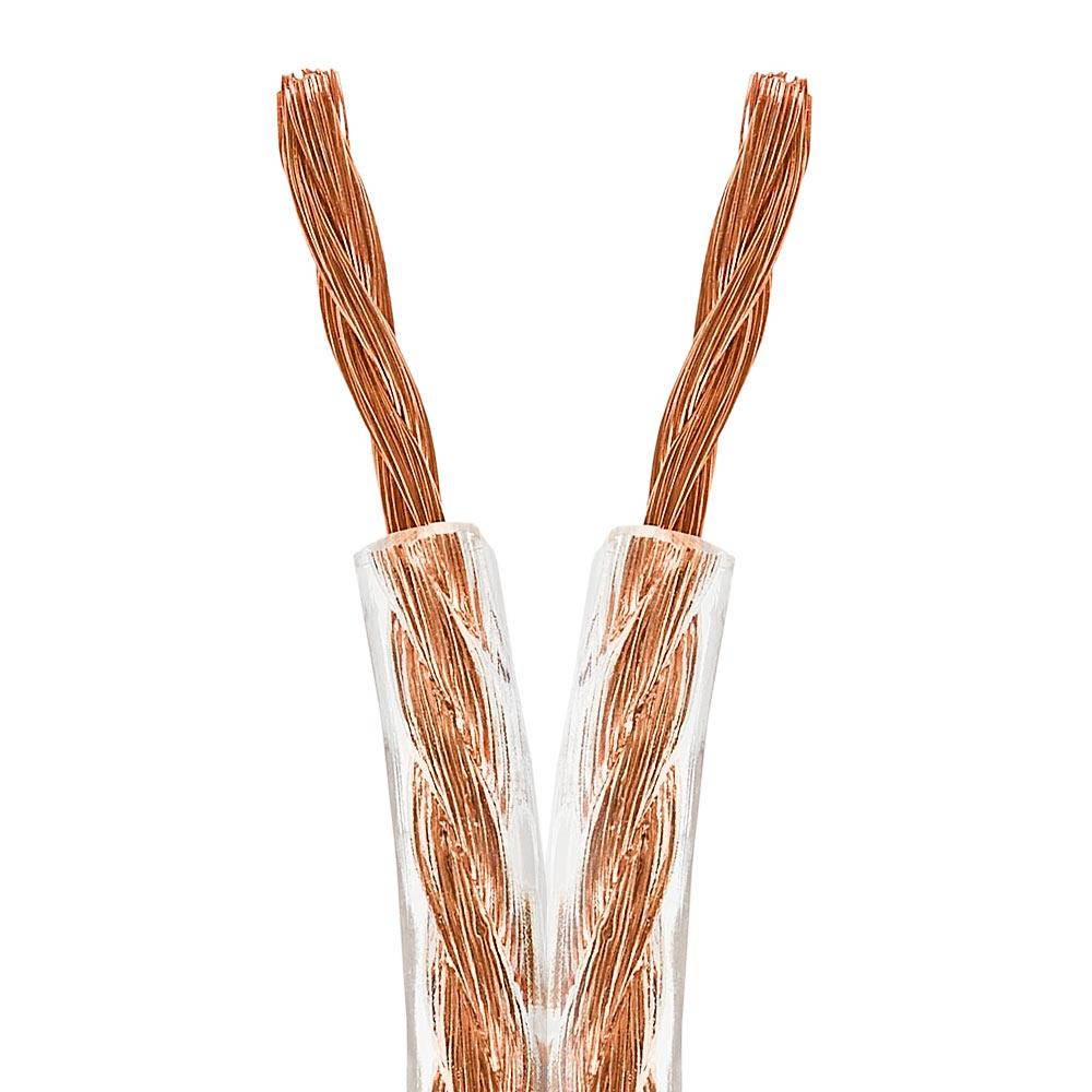 Cmple - 14AWG Clear Jacket Compact Speaker Wire Cable - 50ft