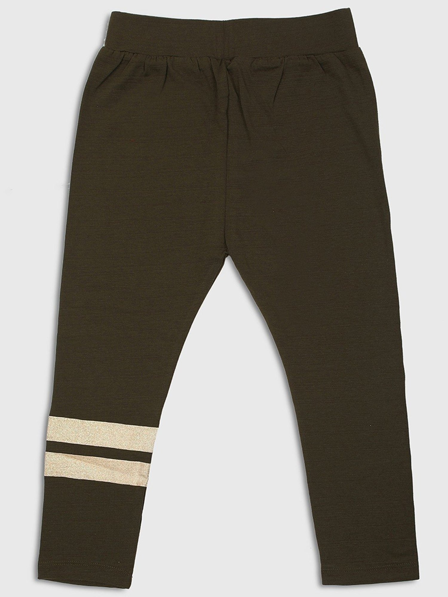 ZIAMA Girls Olive Printed Capri