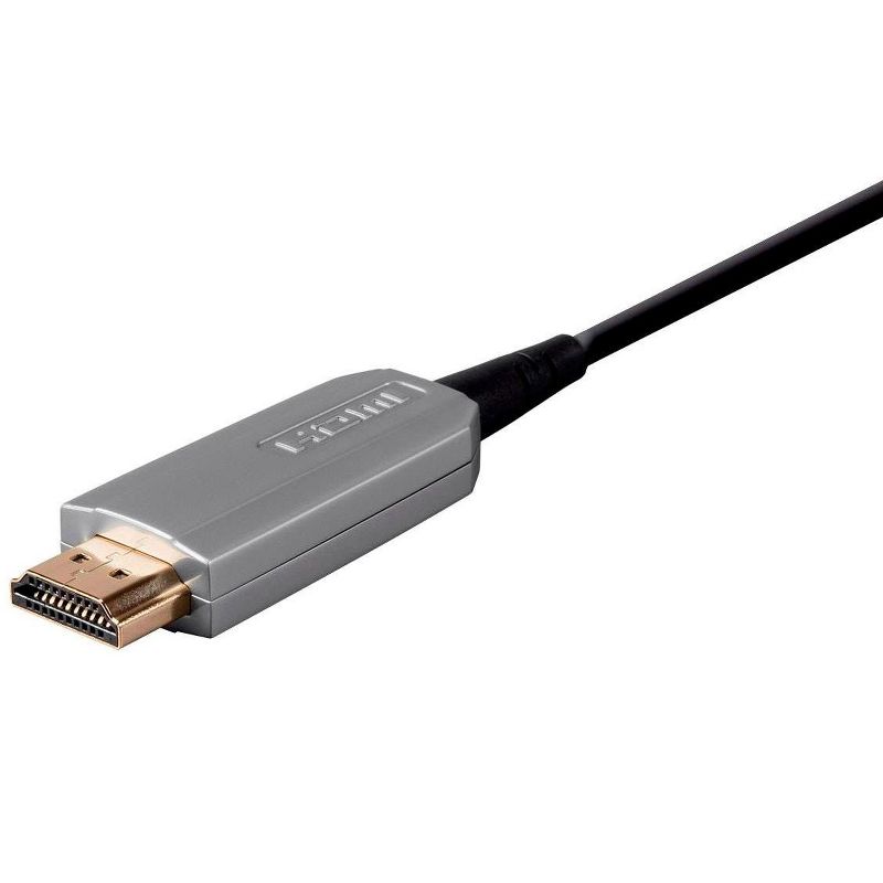 Monoprice HDR High Speed Cable - 60ft - Black, for HDMI-Enabled Devices - 4K @ 60Hz, HDR, 18Gbps, Fiber Optic, AOC, YUV 4:4:4, CMP - SlimRun AV Series