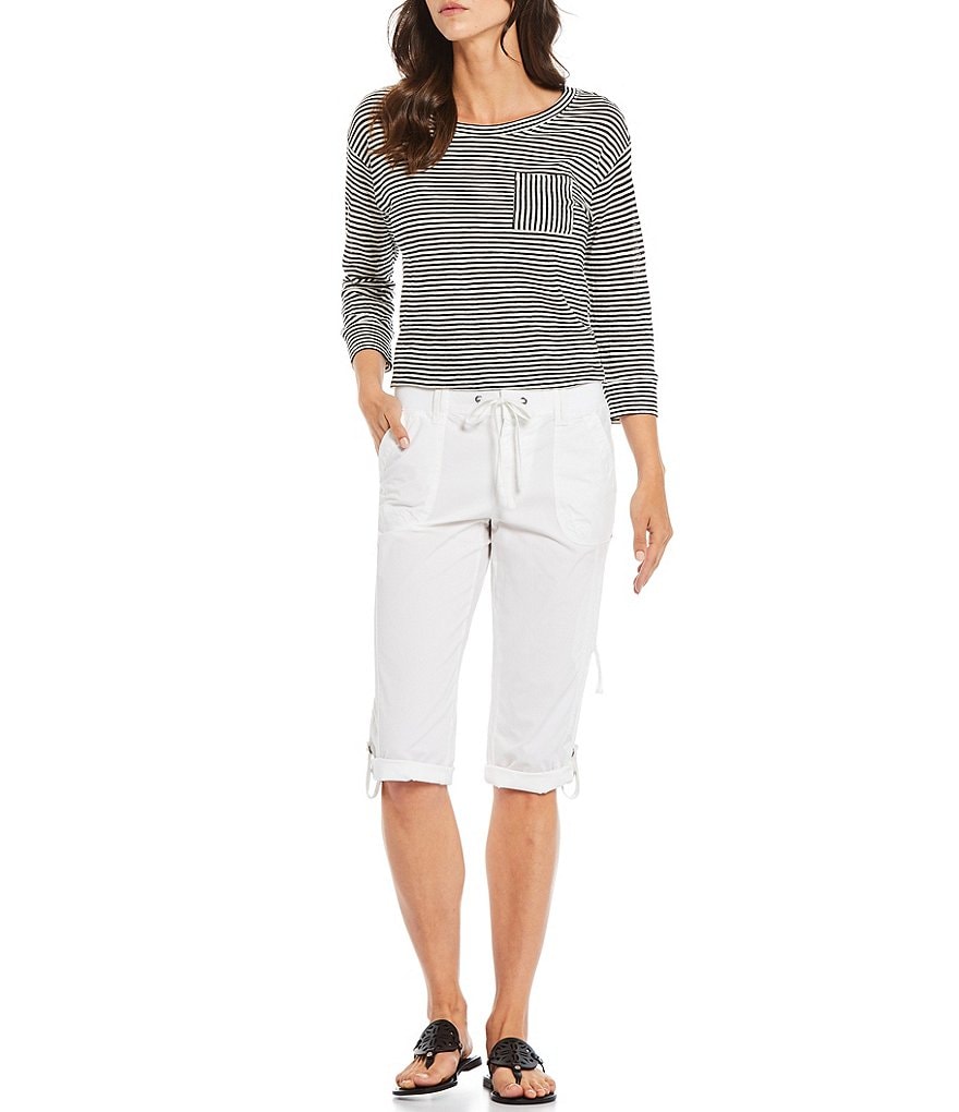 Intro The Poppy Roll-Tab Hem Capri Pants