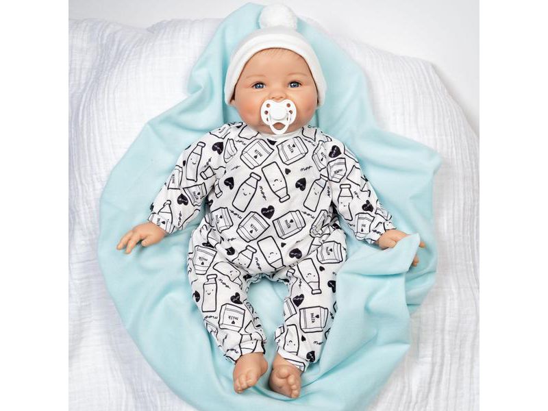 Paradise Galleries Realistic Chubby Baby Boy Doll - Big Boy with fat rolls and magnetic pacifier, 5-Piece Reborn Doll Set