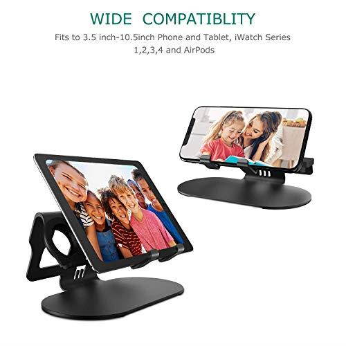 in 1 Aluminum Charging Station for Apple Watch Charger Stand Dock for iWatch Series 421iPadAirPods and iPhone XsX MaxXRX88Plus77 Plus 6S 6S PlusBlack