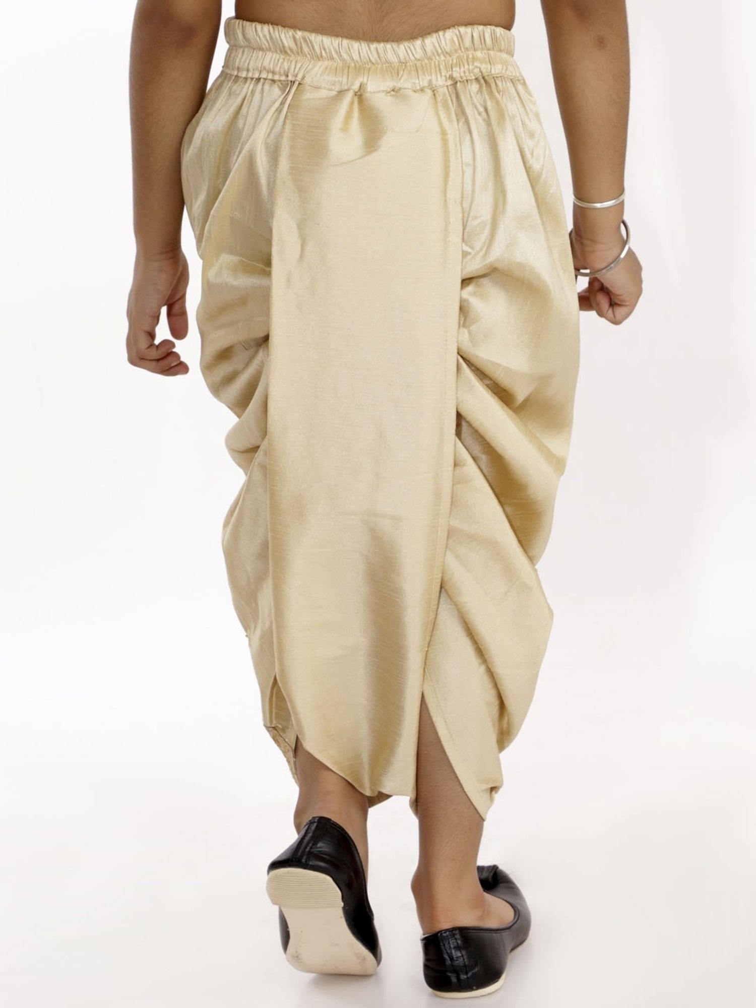 VASTRAMAY Kids Golden Embroidered Dhoti