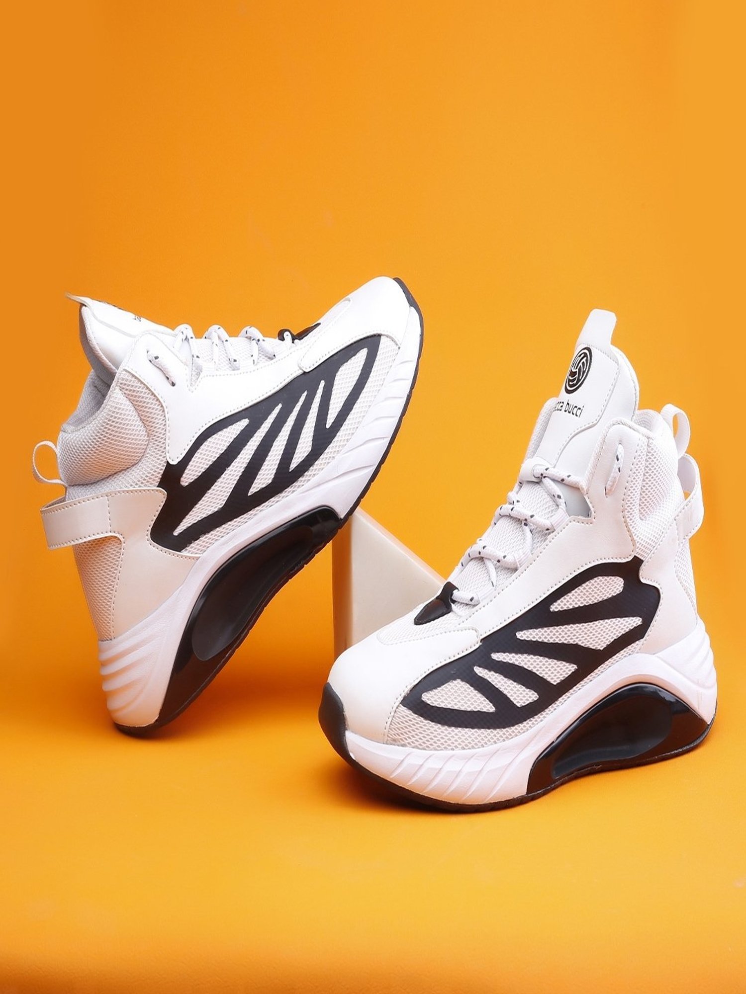 Bacca Bucci Men's ILLUSION White Ankle High Sneakers