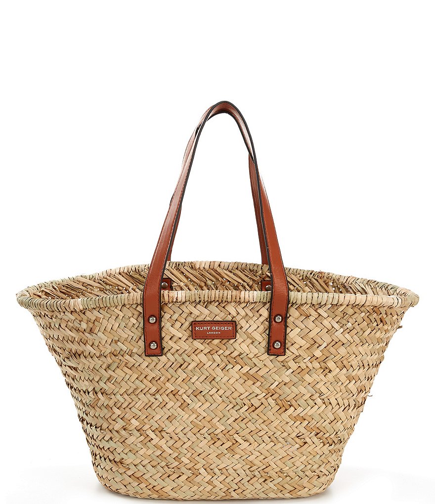 Kurt Geiger London Kensington Llama Straw Basket Bag
