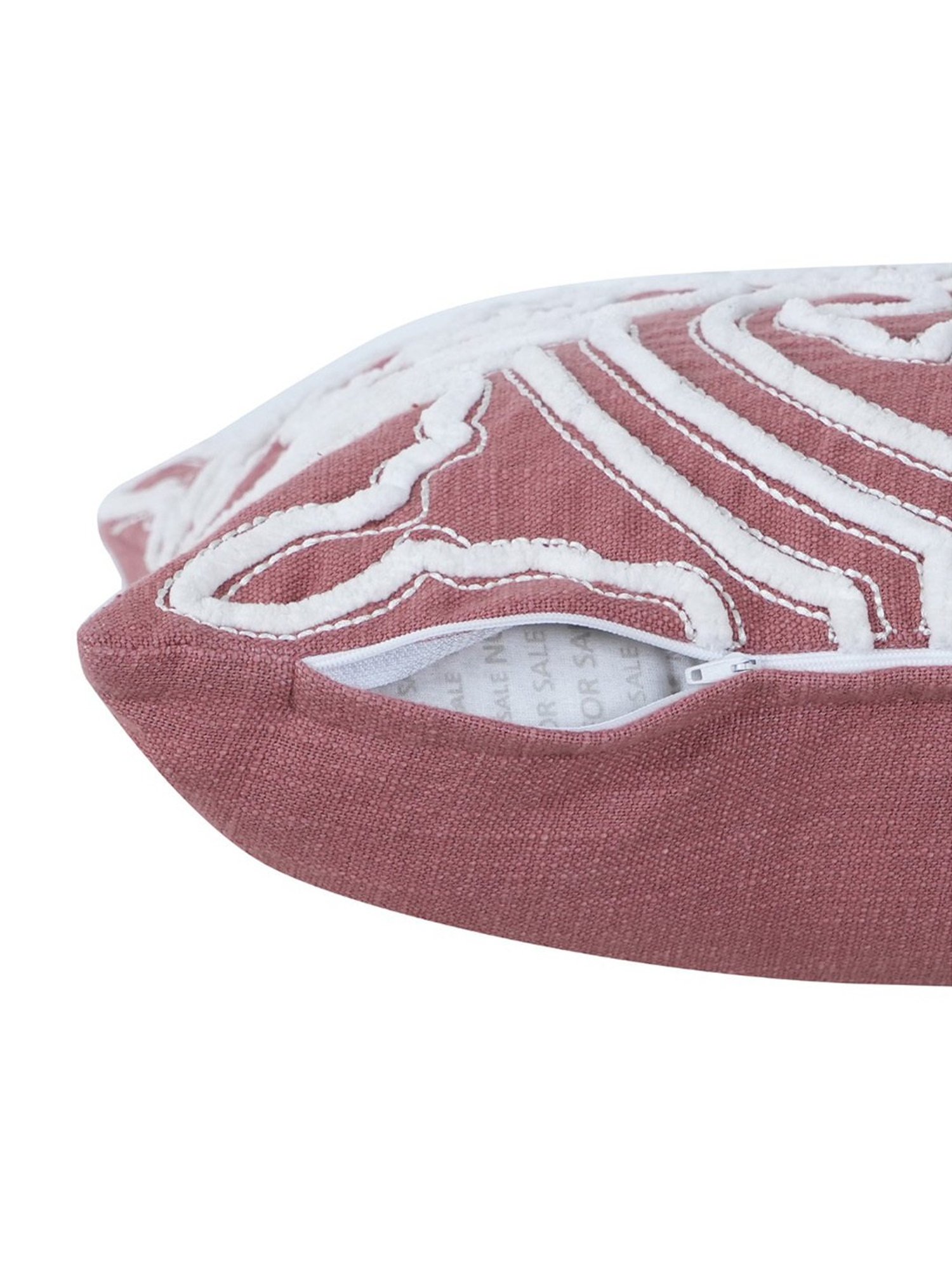 Maspar Tranquil Essence Alligator Reflect Embroidery Peach Cotton 50 L x 50 W cm Cushion Cover