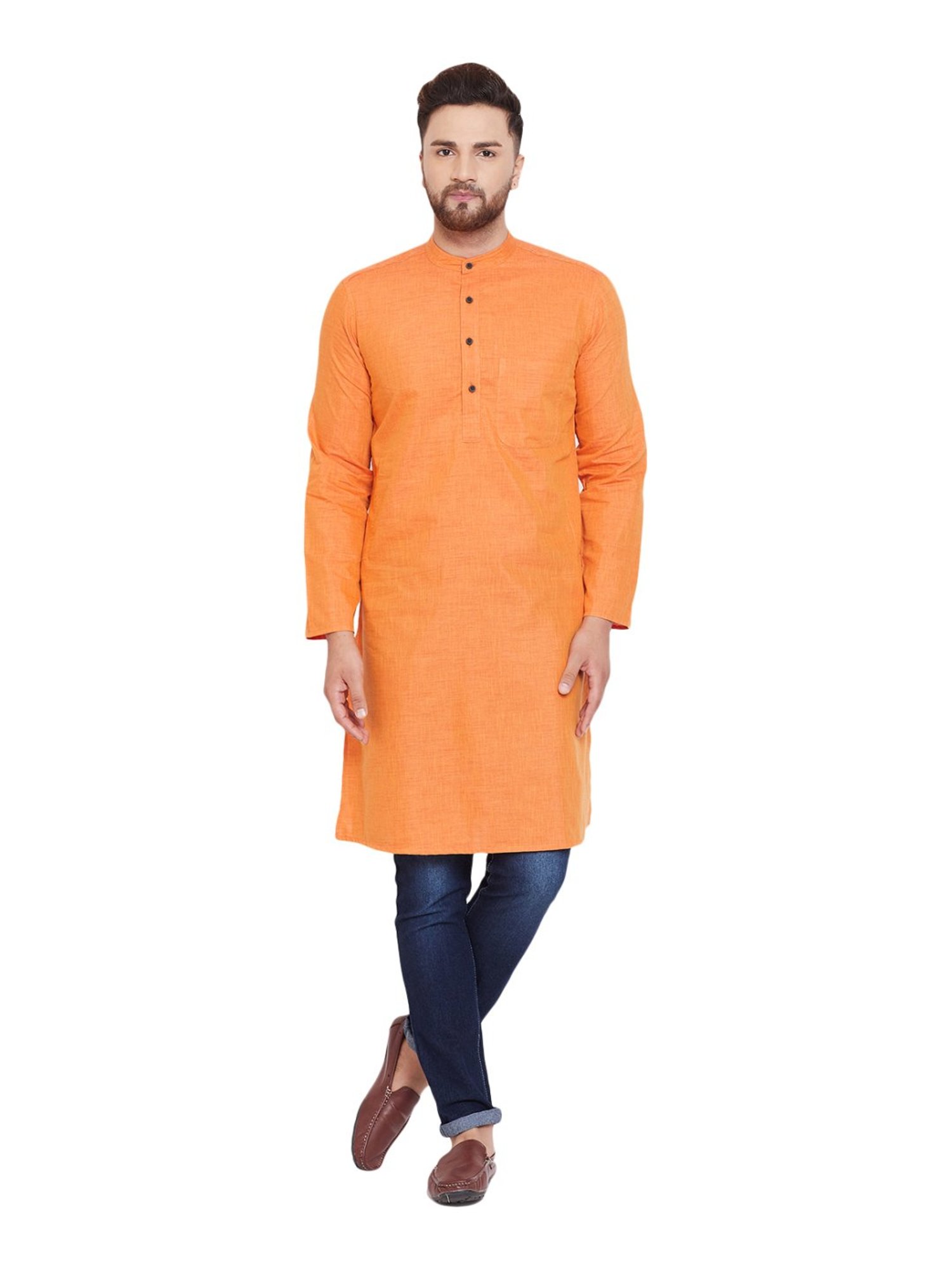 Even Orange Regular Fit Kurta