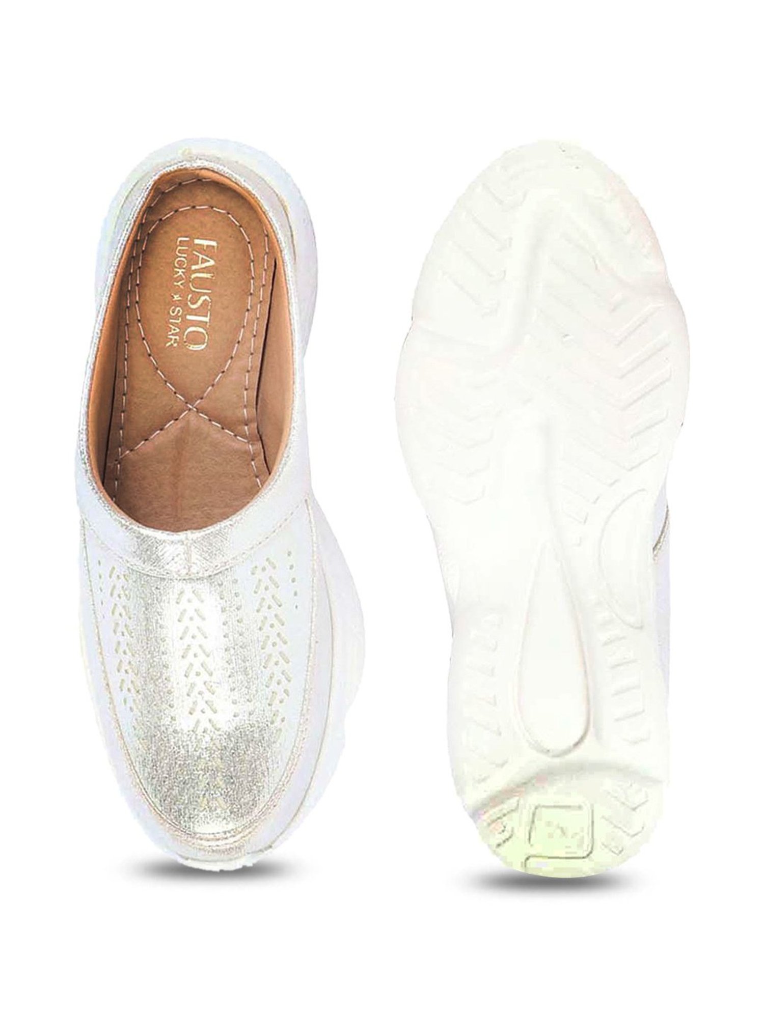 Fausto Women's Silver Mule Shoes