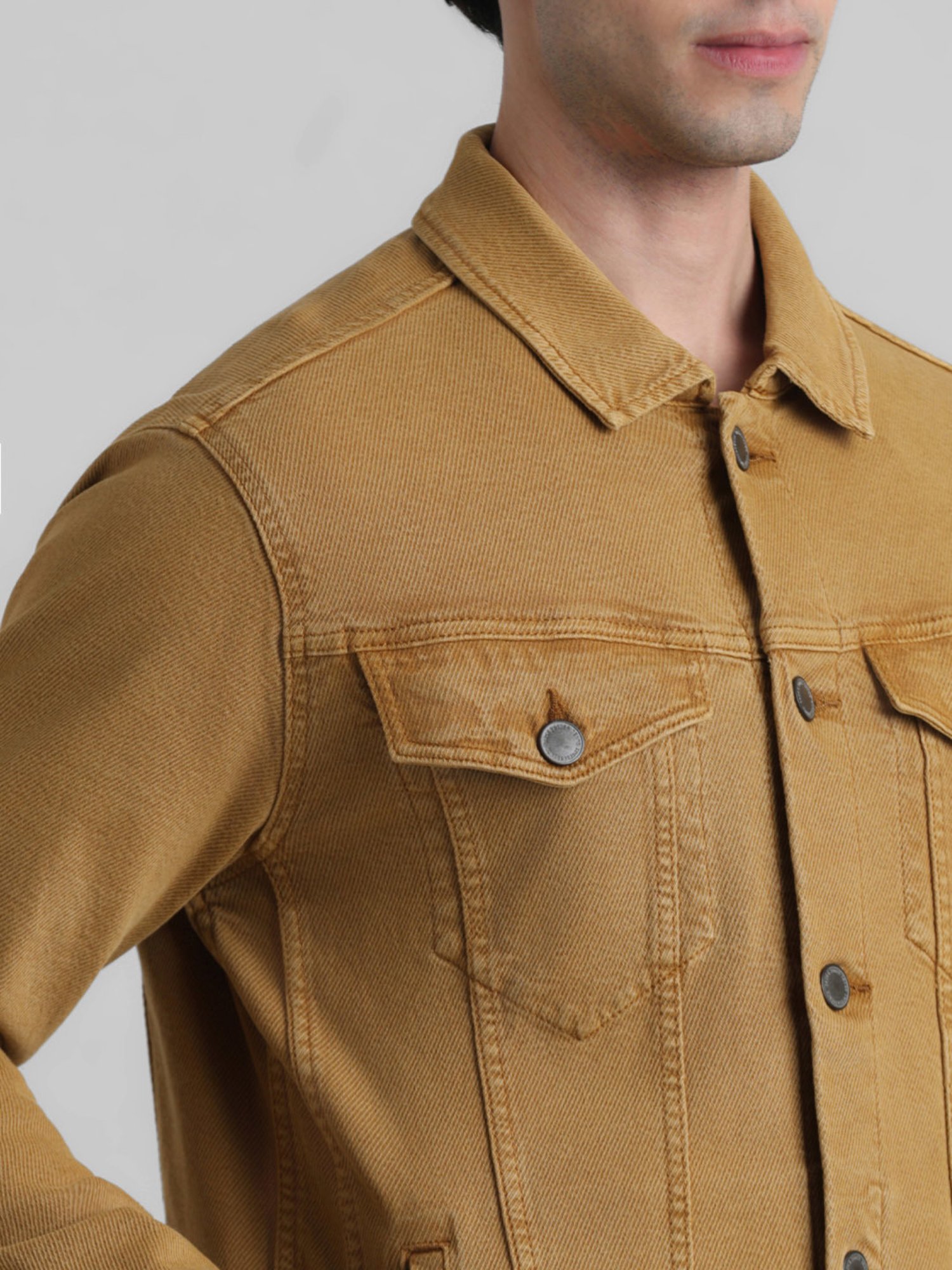 Jack & Jones Light Brown Regular Fit Denim Jacket