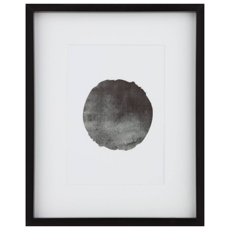 8pc Gallery Wall Frame Set with Decorative Art Prints and Hanging Template Black - Gallery Solutions