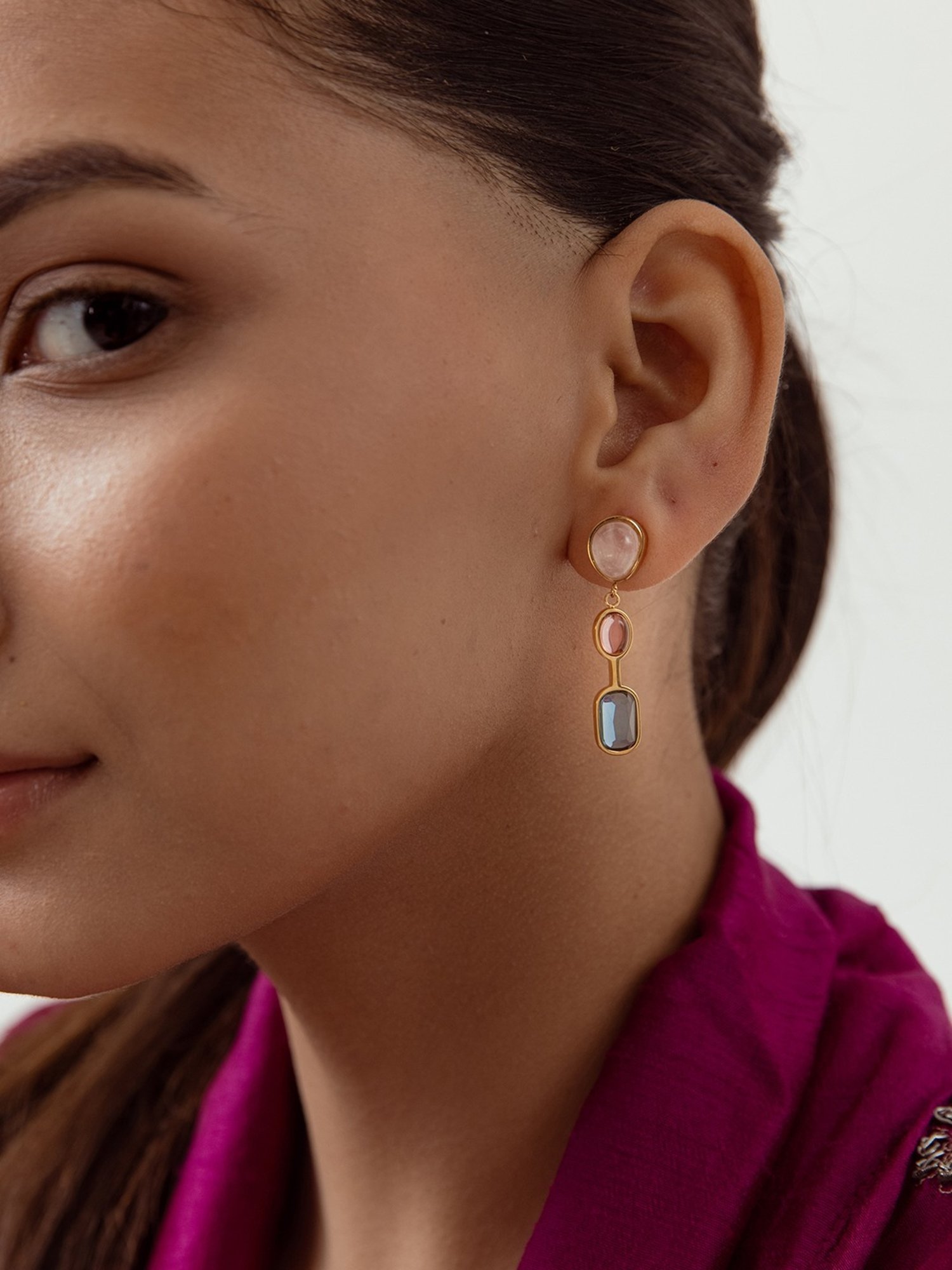 Perfectly Average Multi Colour Drop Earrings