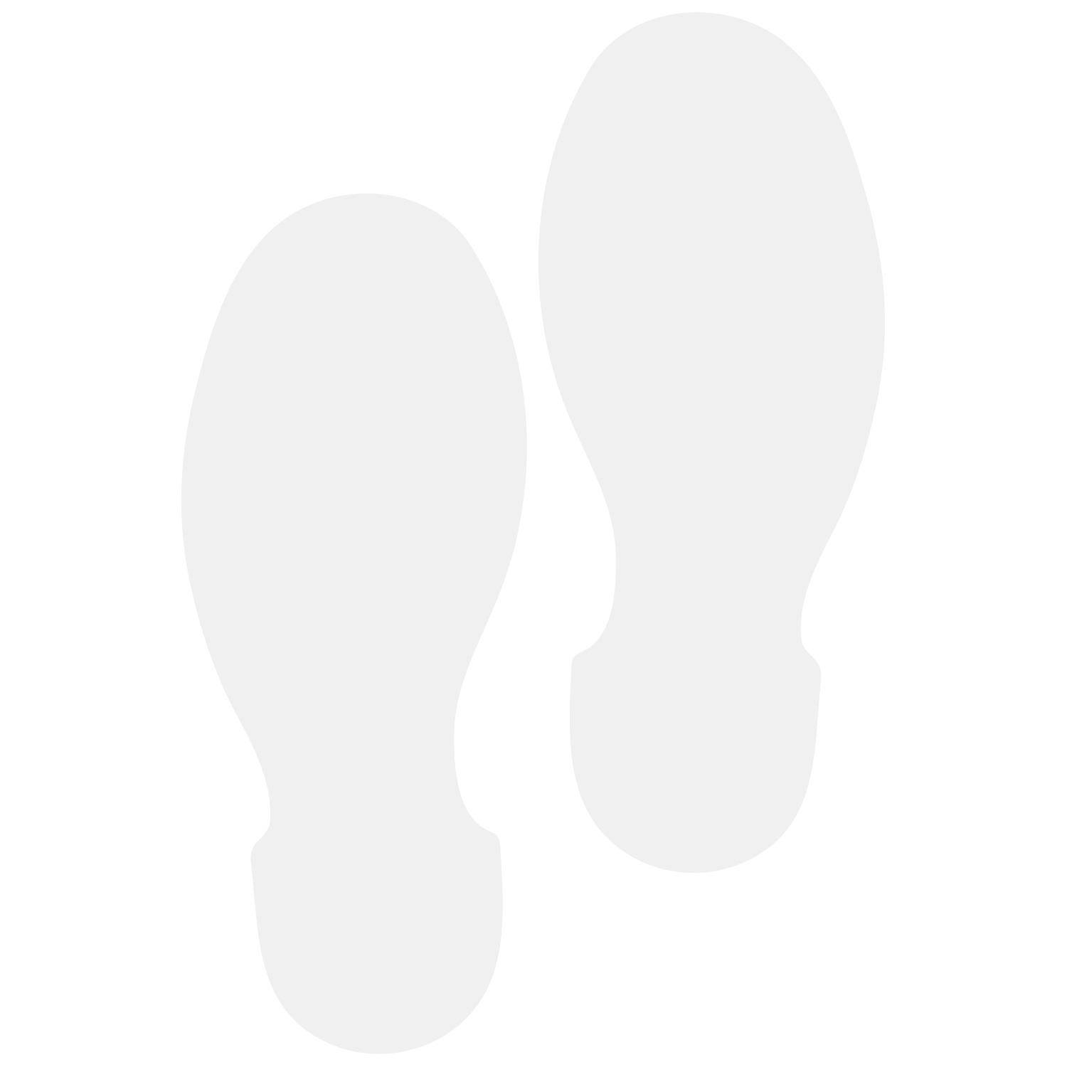 LiteMark 9 Inch Purple Shoe Print Decals - Pack of 12 (6 Pairs)