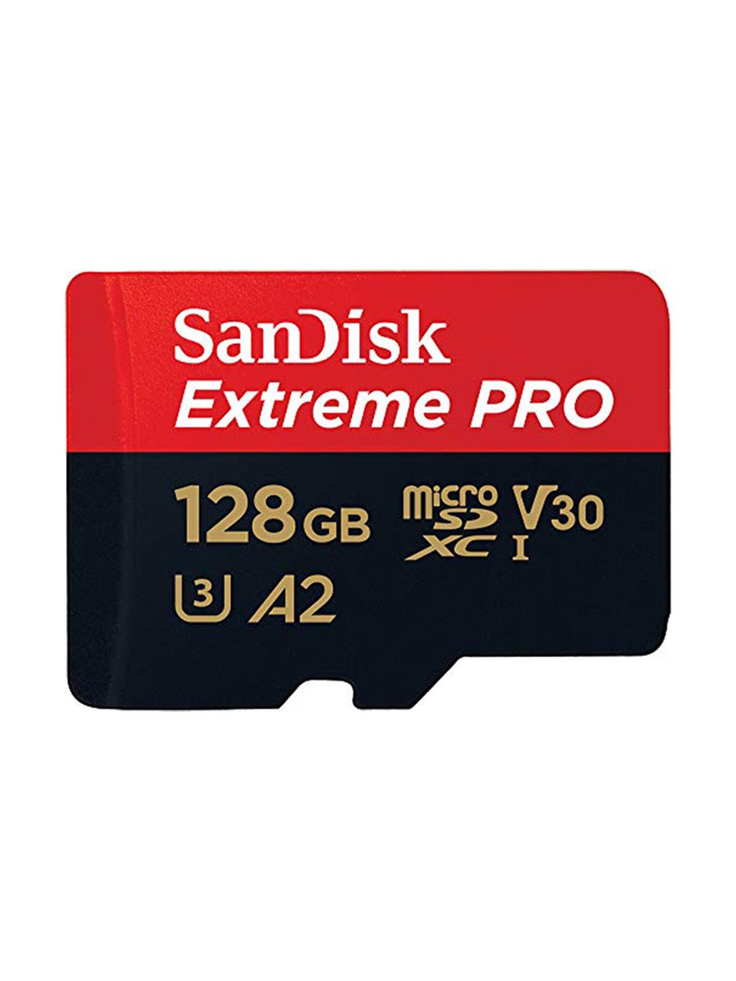 SanDisk 128GB Extreme Pro microSD UHS I Card (Red/Black)