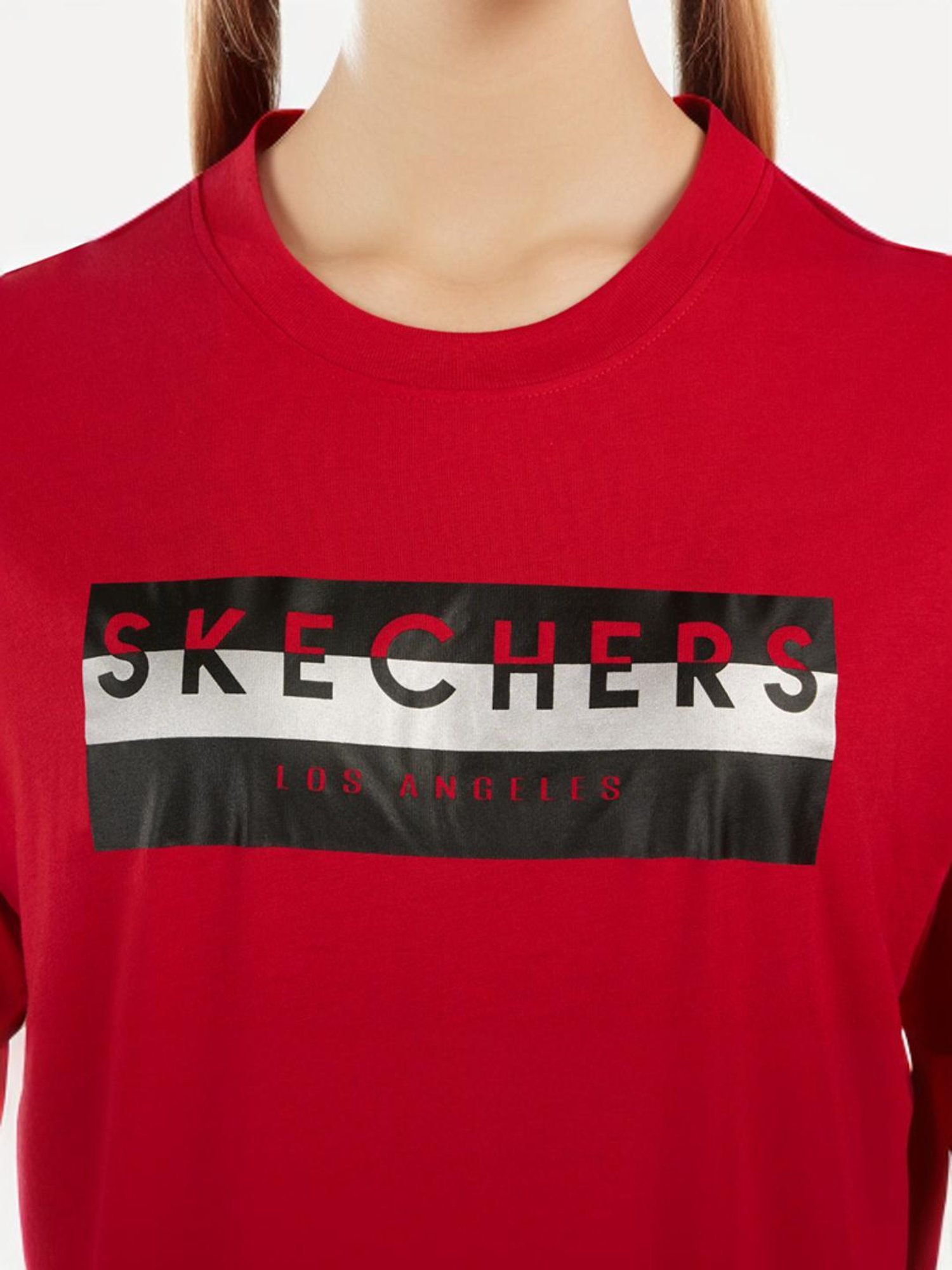 Skechers Red Printed Sports T-Shirt