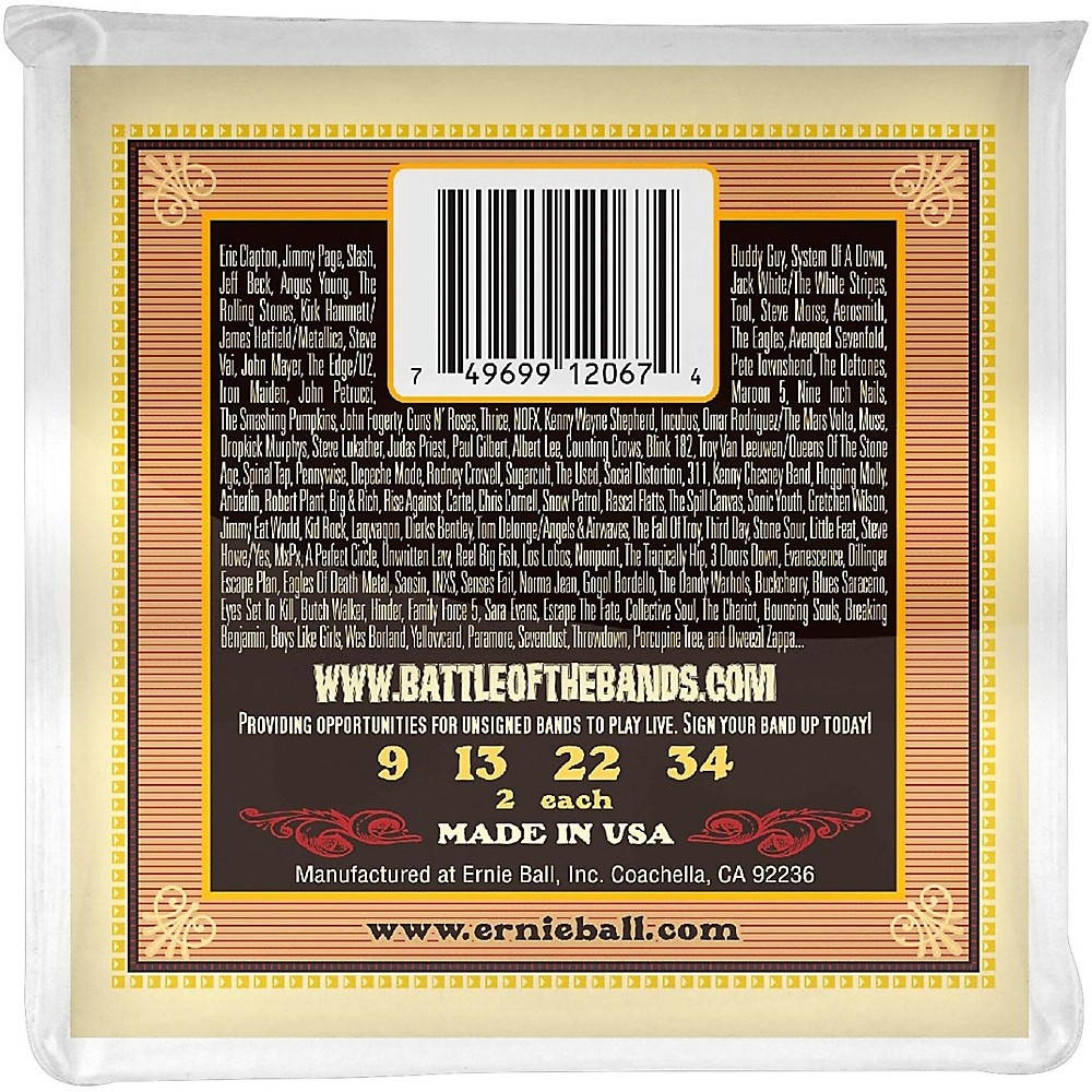 Ernie Ball 2067 Earthwood 80/20 Bronze Mandolin Light Strings