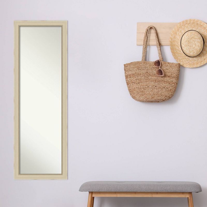 15"x51" White Full Length Over The Door Mirror White - Patton Wall Decor