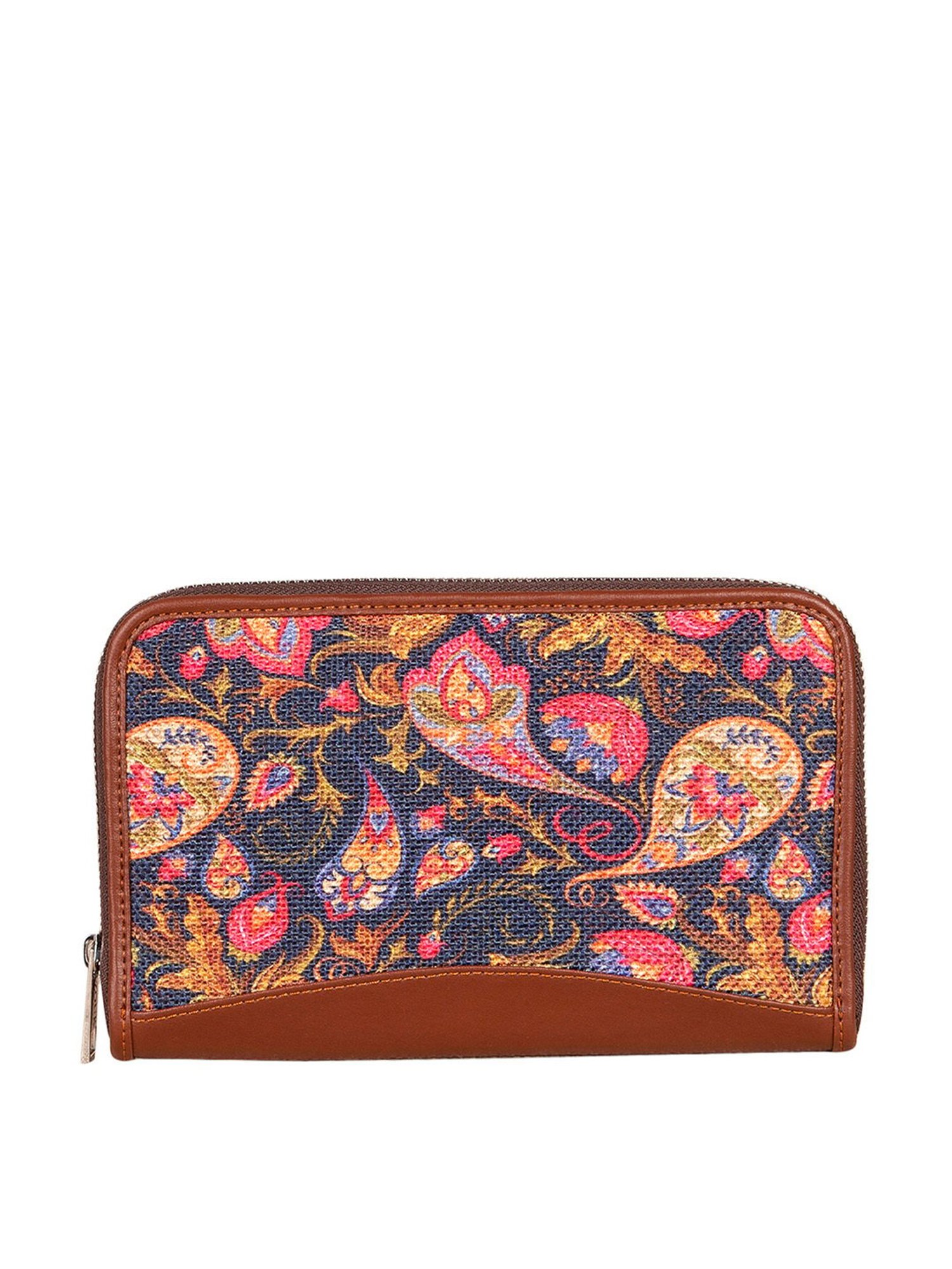 ZOUK Multicolor Printed Zip Around Wallet for Women