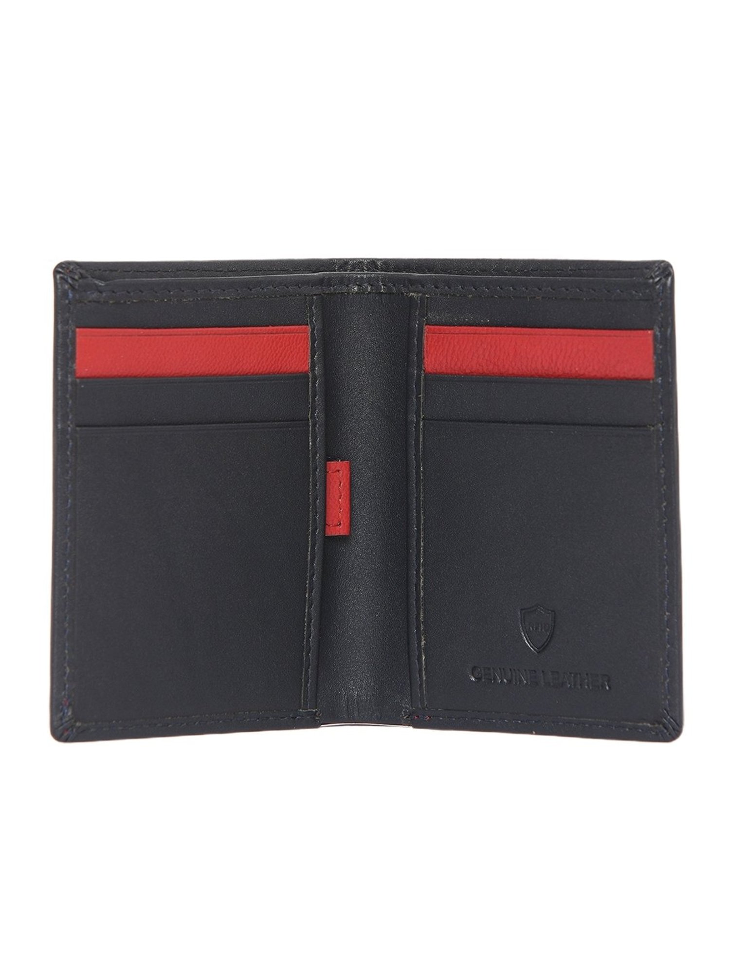 THE HOLISTIK Revival Black & Maroon Casual Leather Bi-Fold Wallet for Men