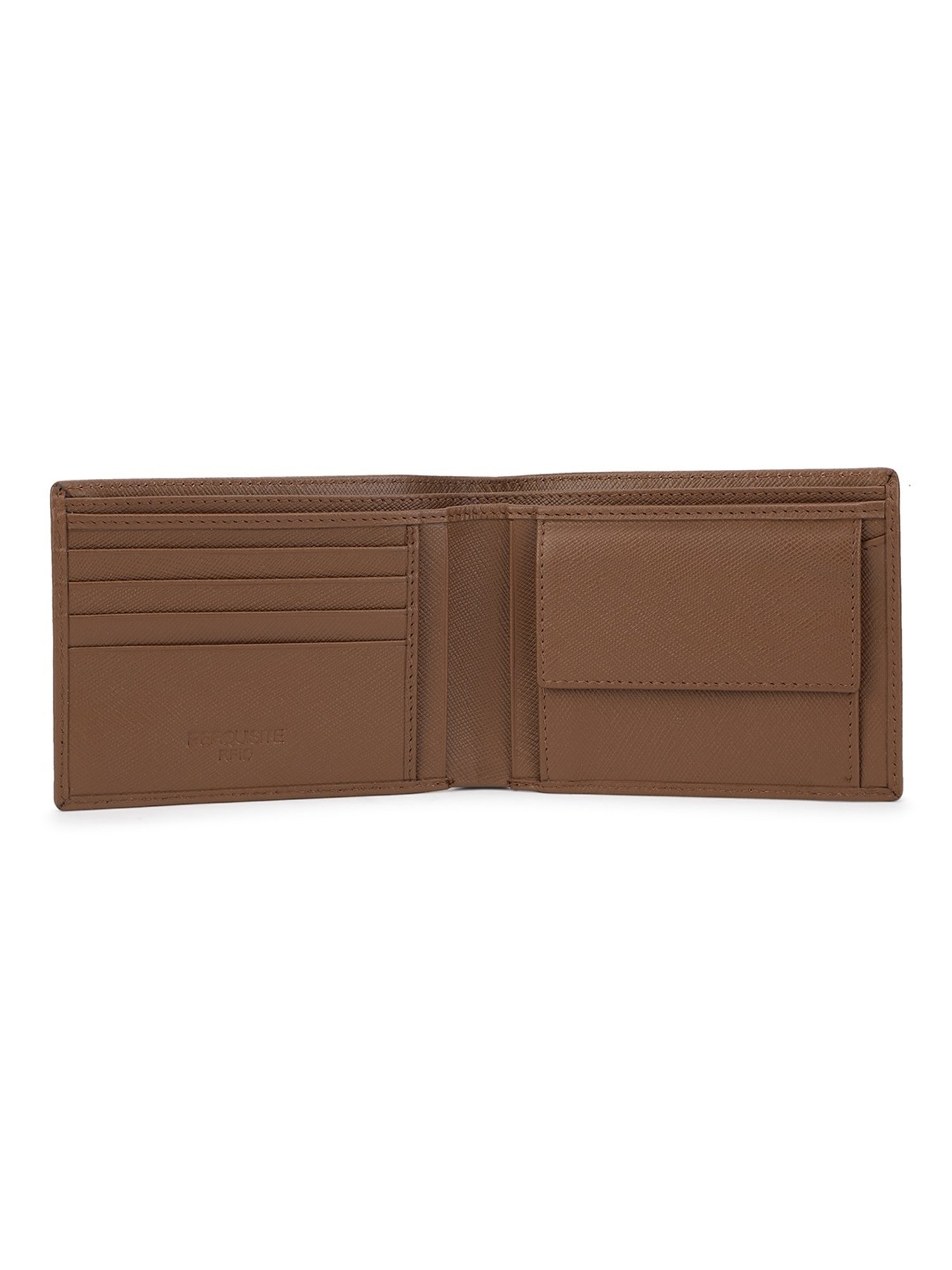 PERQUISITE Brown Casual Leather Bi-Fold Wallet for men