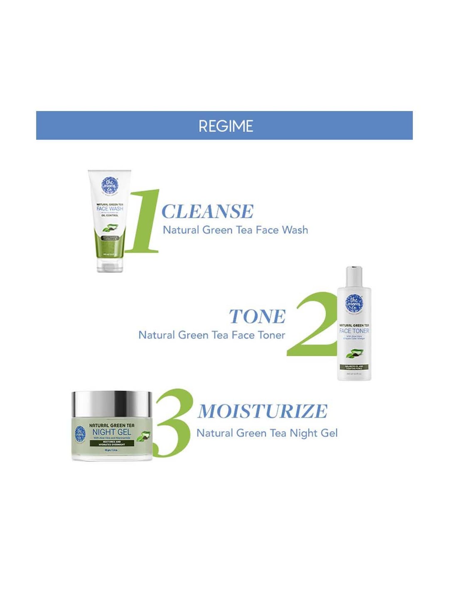 The Moms Co. Natural Green Tea Night Gel with Mono Carton - 50 gm