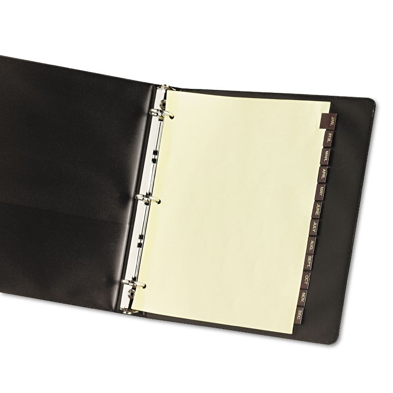 Avery Preprinted Red Leather Tab Dividers w/Clear Reinforced Edge 12-Tab Ltr 11328