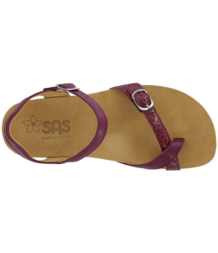 SAS Pampa Printed Weave Leather Wedge Sandals