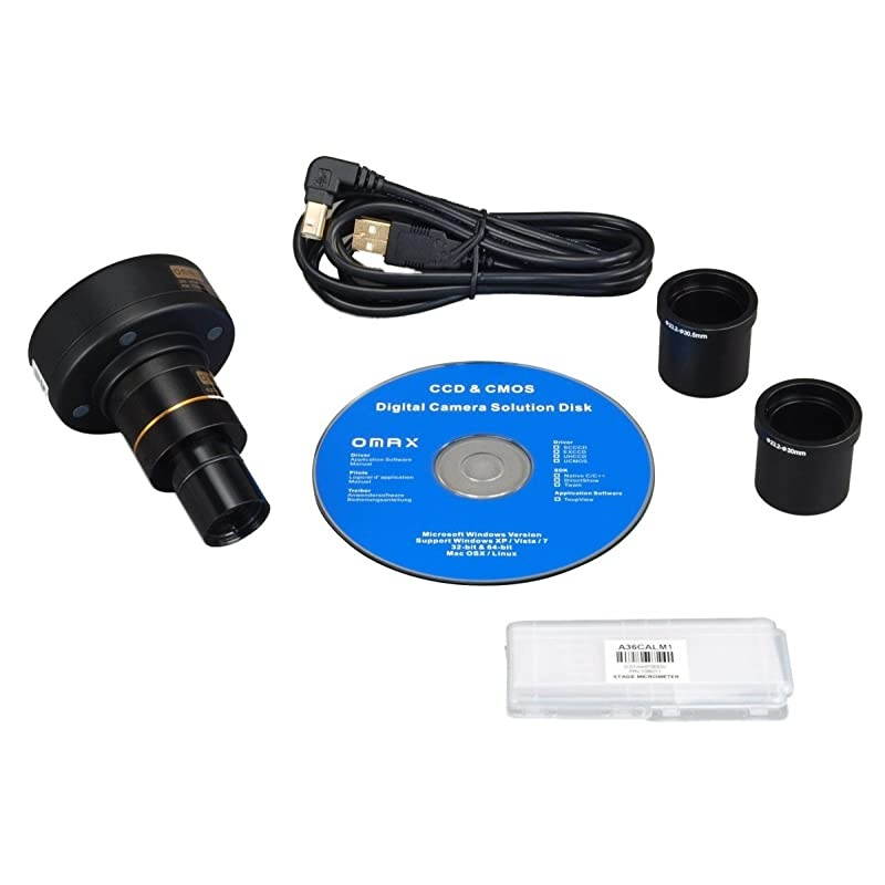 13MP Digital USB Microscope Camera with Advanced Software and Calibration Slide Windows 8 amp 10 Mac OS X Linux Compatible
