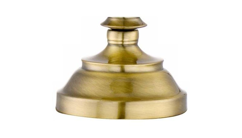 Regency Hill Traditional Table Lamp Antique Brass Candlestick White Fabric Drum Shade for Living Room Family Bedroom Bedside