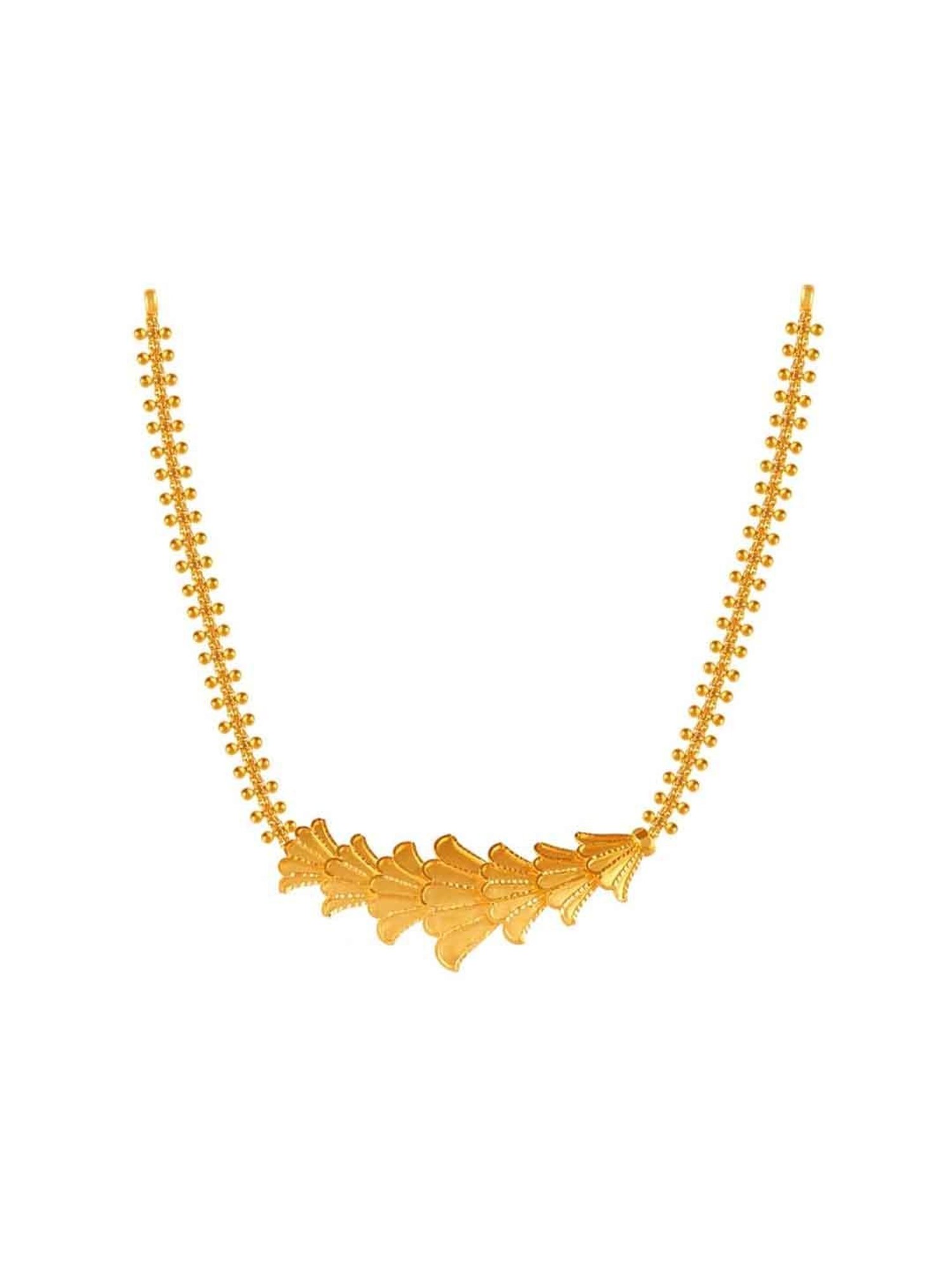 P.C. Chandra Jewellers 22k Yellow Gold Statement Floral Neckpiece Necklace