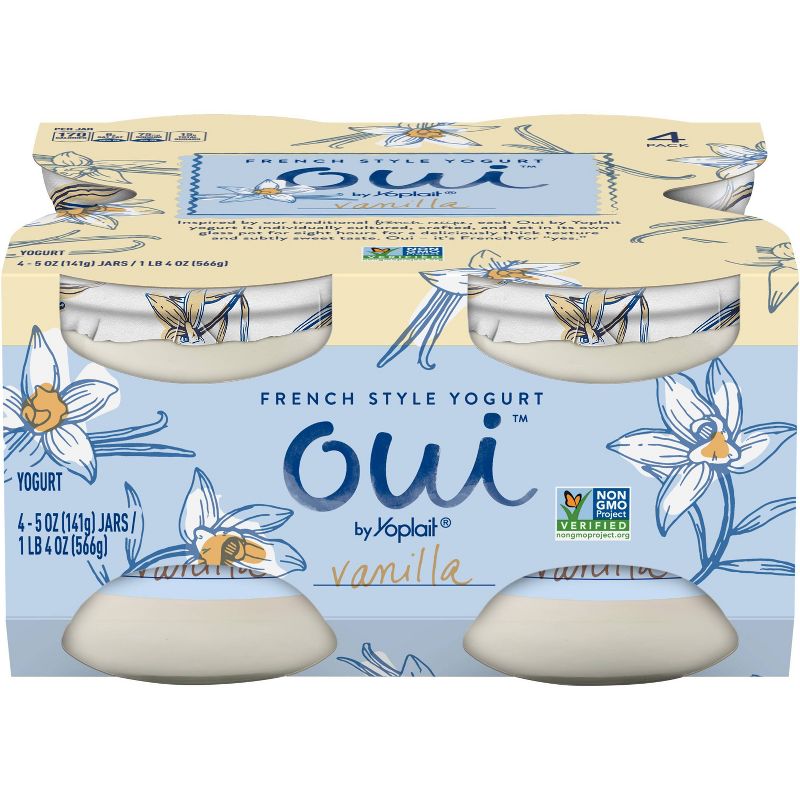 Oui by Yoplait Vanilla Flavored French Style Yogurt - 4pk/5oz jars