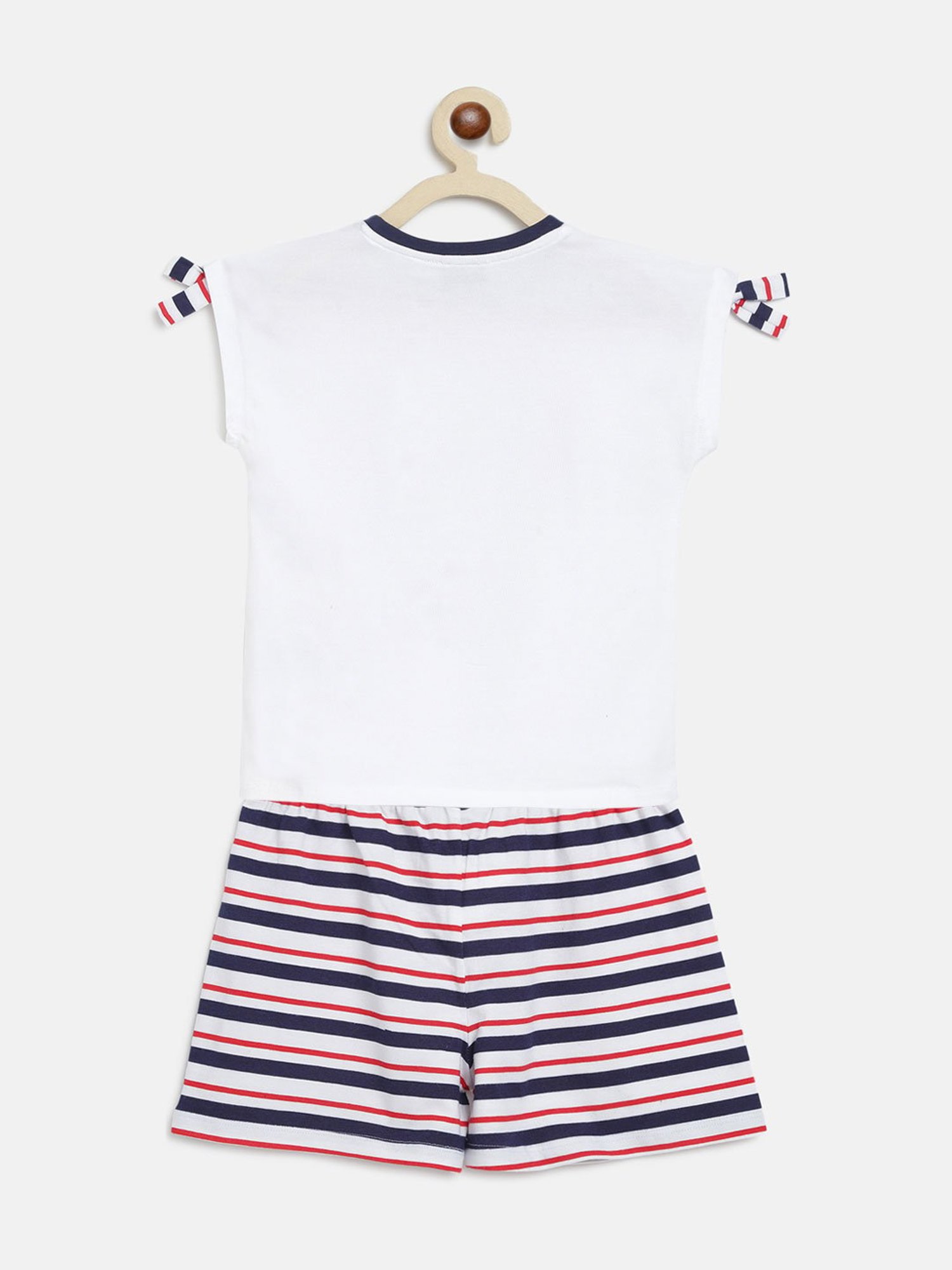 Chicco Kids White & Navy Printed T-Shirt with Shorts