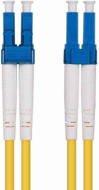 Fiber Optic Cable LC-LC 9/125 Duplex Single-Mode Fiber Cable Yellow 5 meters