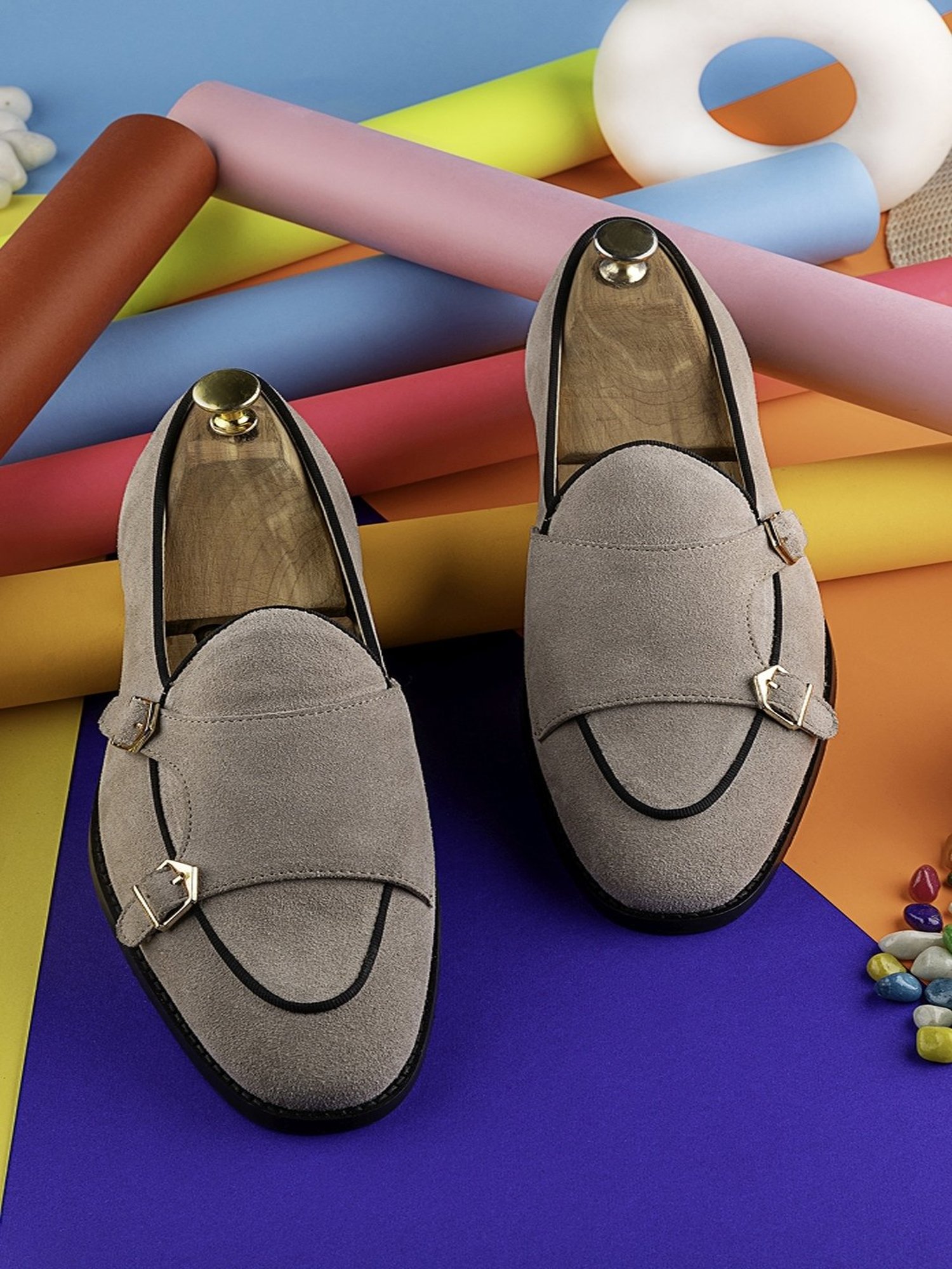 Griffin Men's SAPPHIRE LUXE BATWING Nude Monk Shoes