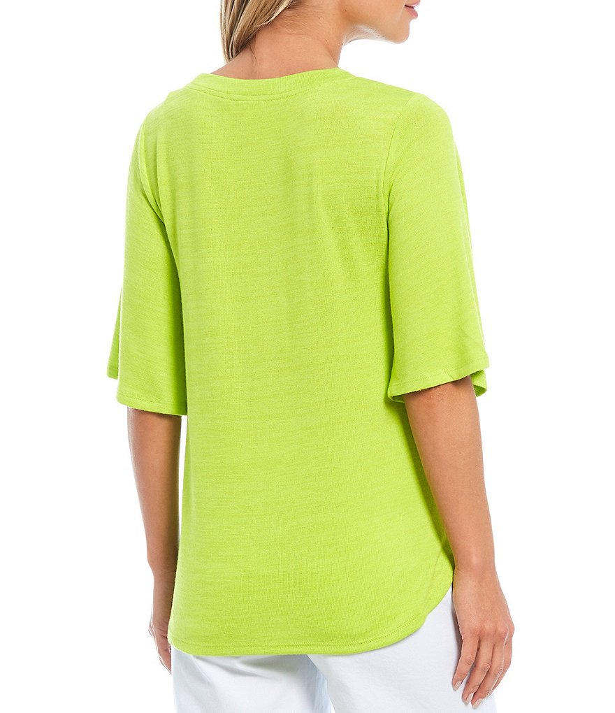 Westbound Petite Size Flounce Short Sleeve Top