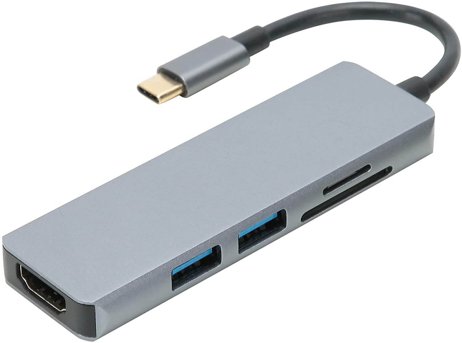 Xuzuyic 5 in 1 Hub Type,HDMI USB Multifunction Network Adapter for Computer Office YSTC0803X,with Type-C Interface,Suitable for A Variety of Notebook Phones and Other Devices