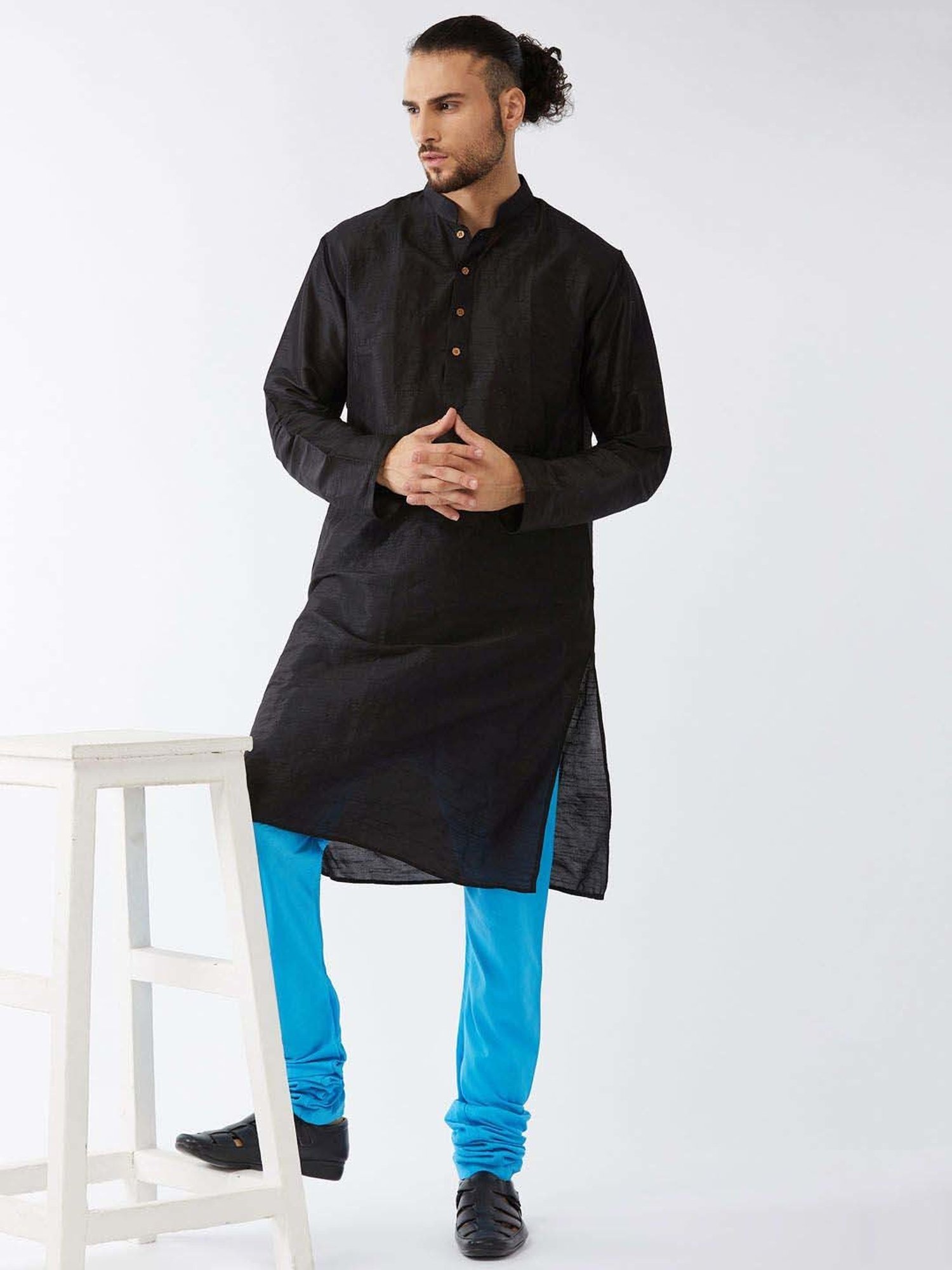 Ramraj ALAMEEN White Cotton Solid Dhotis