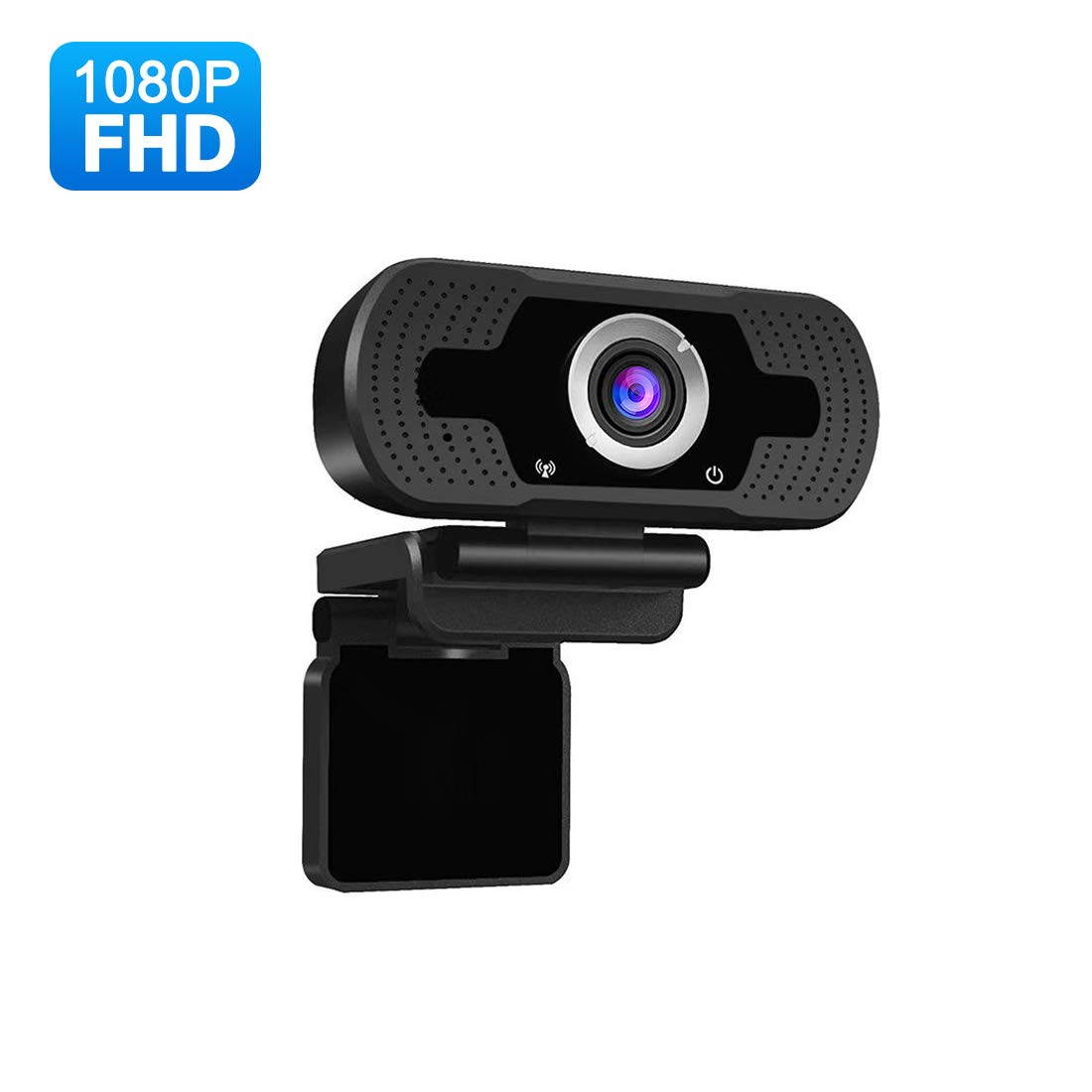 Webcam with Microphone, HD 1080P Computer USB Webcams for Desktop/Laptop External PC Camera Streaming Webcam for Gaming/Video Calling/Recording/Conferencing Supports Windows/Android/Linux System