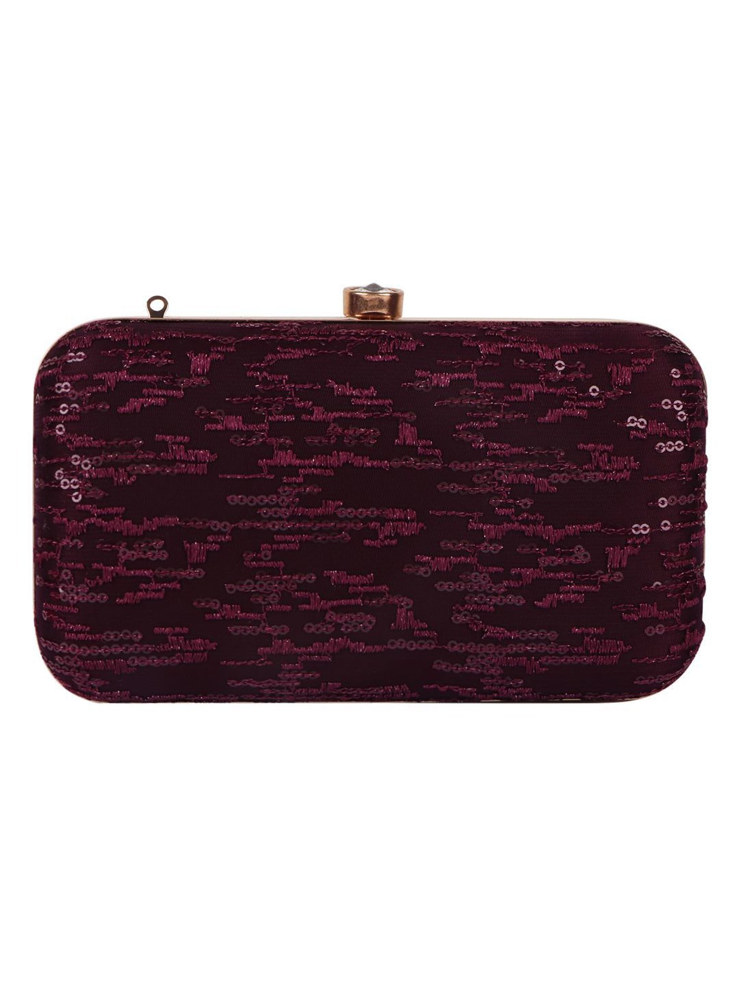 Horra Purple Embellished Clutch