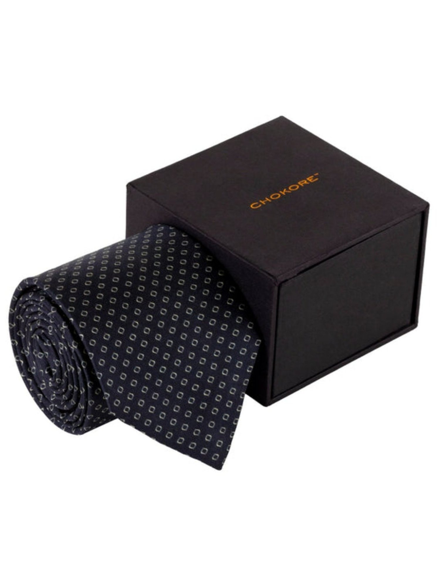 CHOKORE Navy Blue Printed Tie