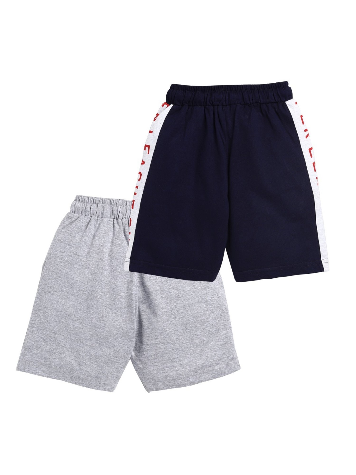 Todd N Teen Kids Navy & Grey Cotton Printed Bermunda