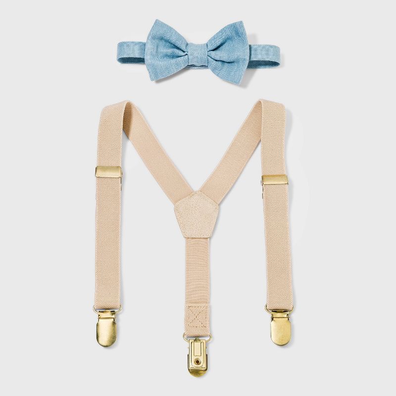 Baby Boys' Suspender Bowtie Set - Cat & Jack™ Tan