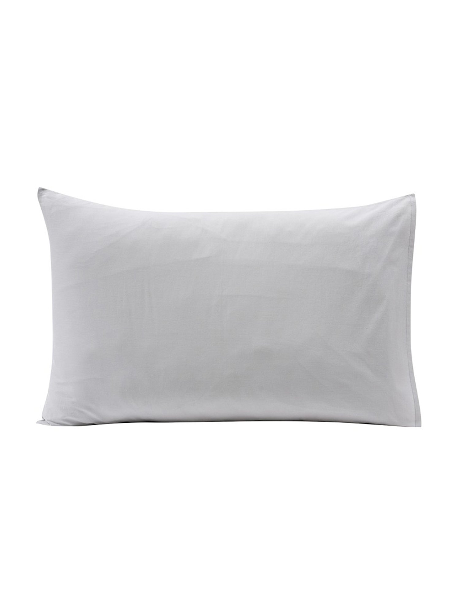 Maspar Colorart Eden Alloy Grey Cotton Standard Size Pillow Case - Set of 2