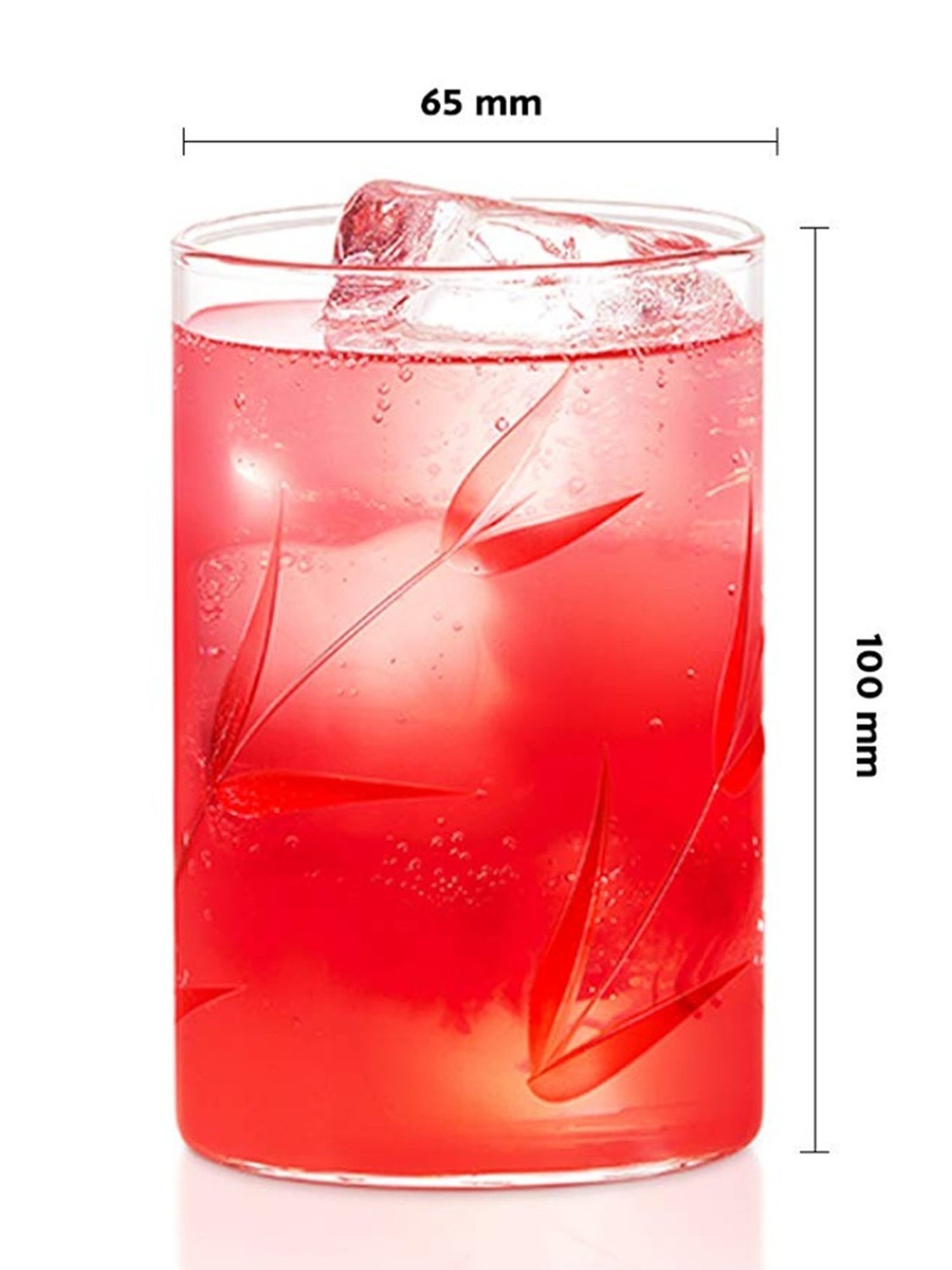 Borosil Transparent Glass Everyday Glasses - Set of 6 (295ml)