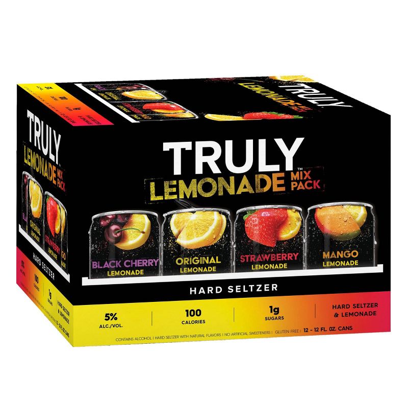 Truly Hard Seltzer Lemonade Mix Pack - 12pk/12 fl oz Slim Cans