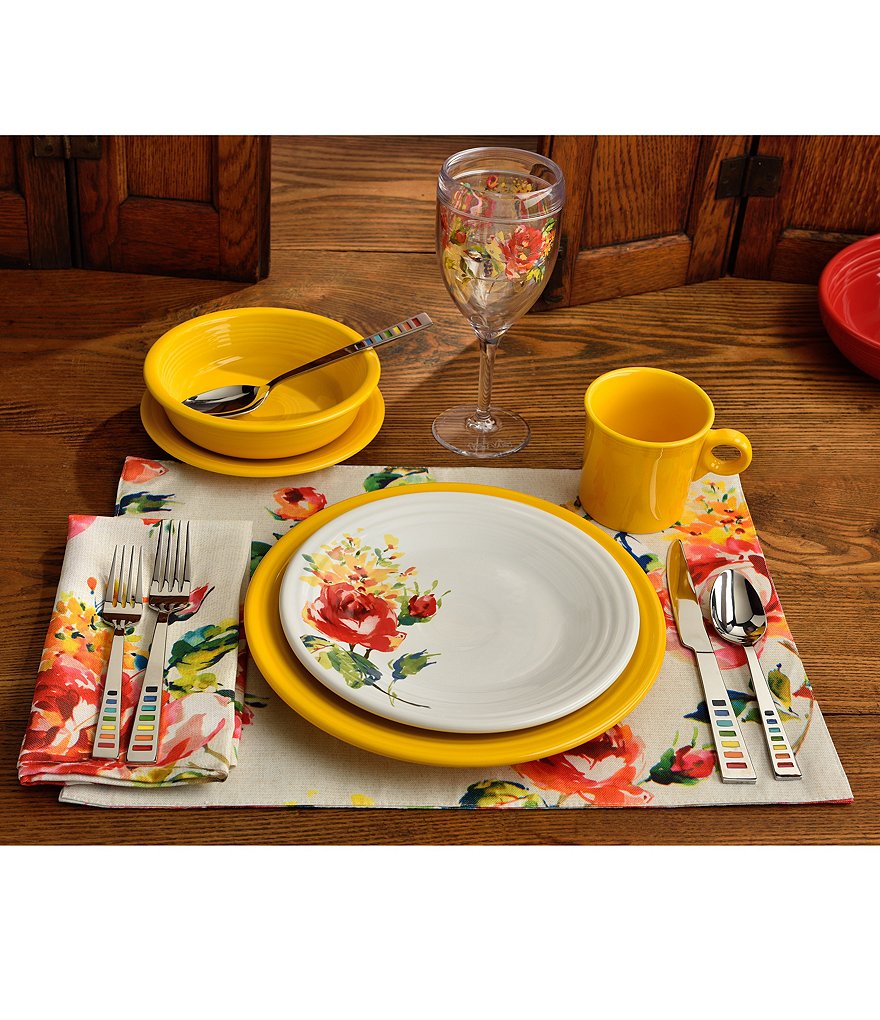 Fiesta Celebration Rainbow 20-Piece Stainless Steel Flatware Set