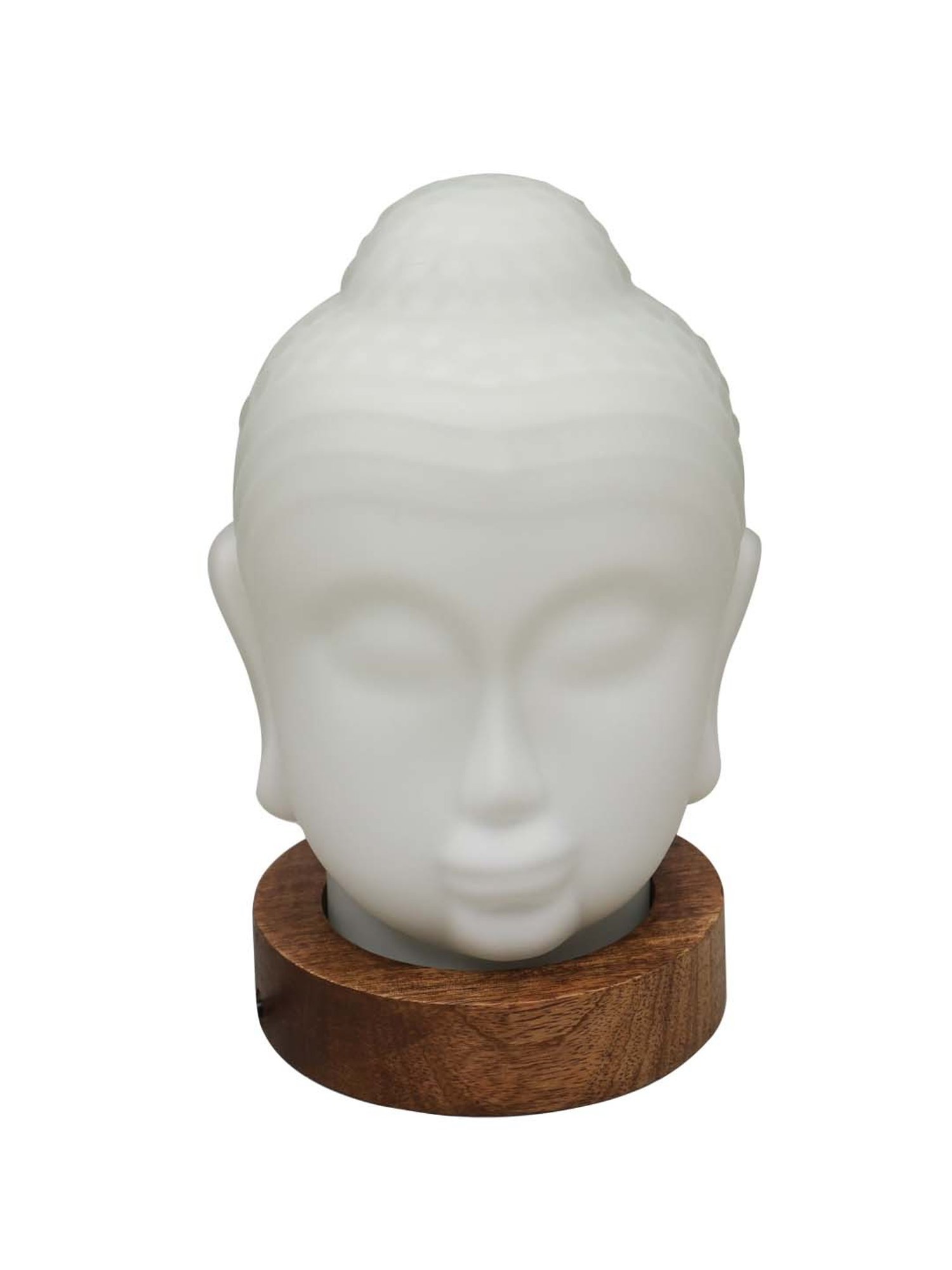 Homesake White Glass Meditation Buddha Statue Decor For Home